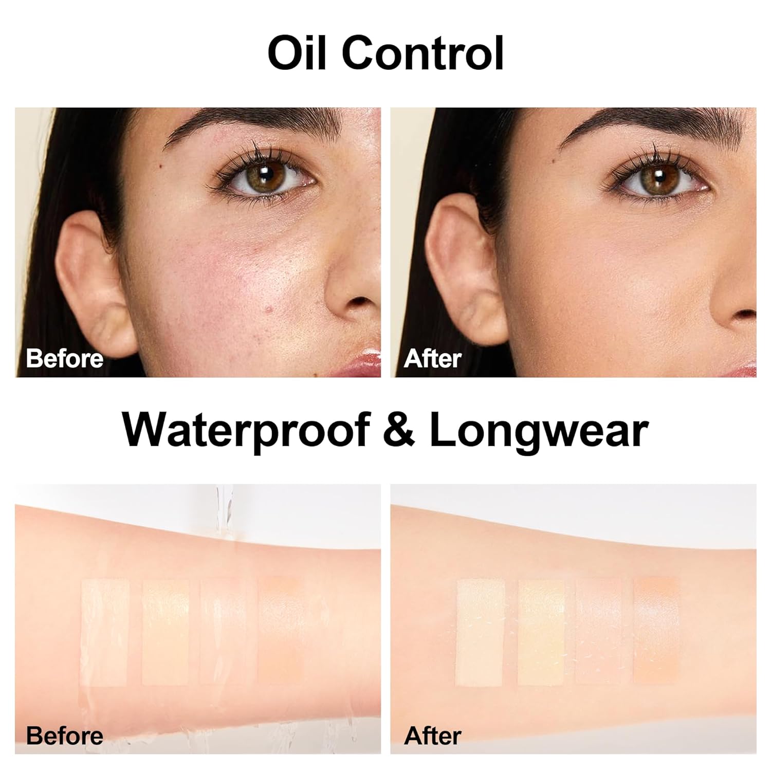 FV Waterproof Liquid Foundation with Matte Finish, Lightweight, Oil-Free, Natural Look Makeup for Combination & Oily Skin, Light to Medium Coverage,Natural Beige, 1 fl. oz. - Image 8