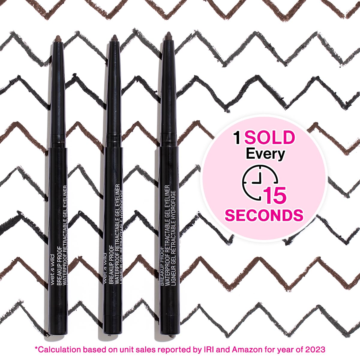 wet n wild Mega Last Breakup Proof Retractable Eyeliner - Ultra-Fine Brush, Waterproof,16-Hour Long-Lasting Wear - Cruelty-Free & Vegan - Black - Image 2