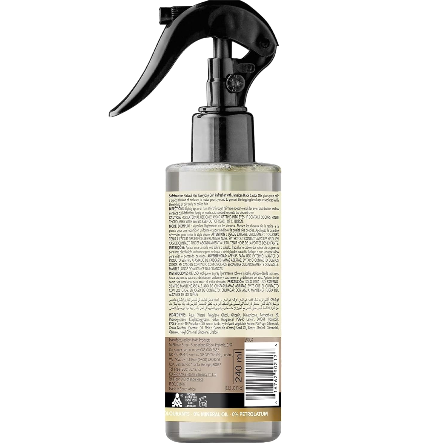 Sofn'free Coconut & Jamaican Black Castor Oil Everyday Curl Refresher Spray - Volumizer and Moisturizer for Styling Dry, Coily or Curly Hair, 8.12 Fl Oz (Pack of 1) - Image 2