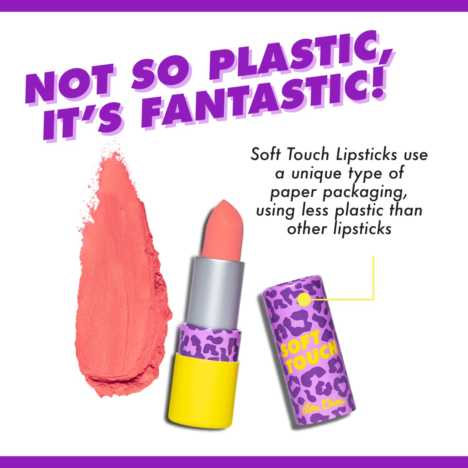 Lime Crime Soft Touch Comfort Matte Lipstick, Punked Up Peach (Bright Peach) - Flirty Retro Shades - Full-Coverage Long Lasting, Lip Lining & Soft Formula for All-Day Wear - Talc-Free & Paraben-Free - Image 6