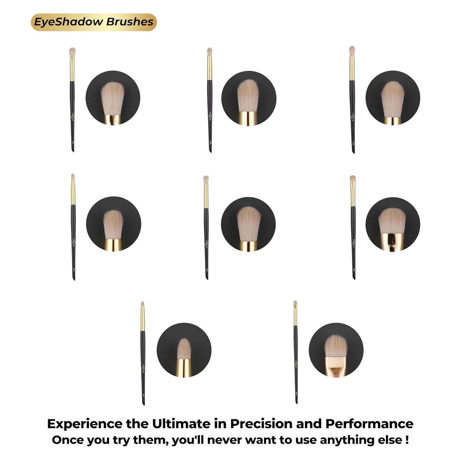 ImpressionZ 34Pcs Luxury Full Makeup Brush Set with Travel Bag | Cruelty-Free Synthetic & XGF Bristles Foundation, Blending, Face Powder, Concealers, Eyeshadows & Blush Makeup Brushes | Bliss Gift Set - Image 6