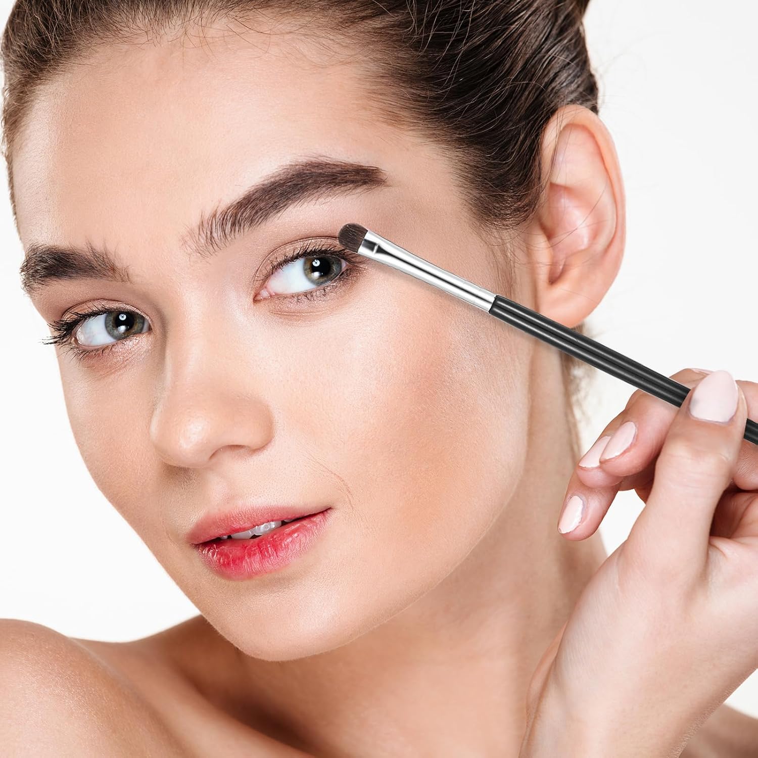 8Pcs Eye Makeup Brush Sets Ultra Thin Precision Eyeshadow Brushes, Fine Point Eyeliner Brush, Professional Eye Shadow Brushes for Eyeshadow Eyeliner Brushes Powder Gel Cream Liquid Concealer Brush - Image 6