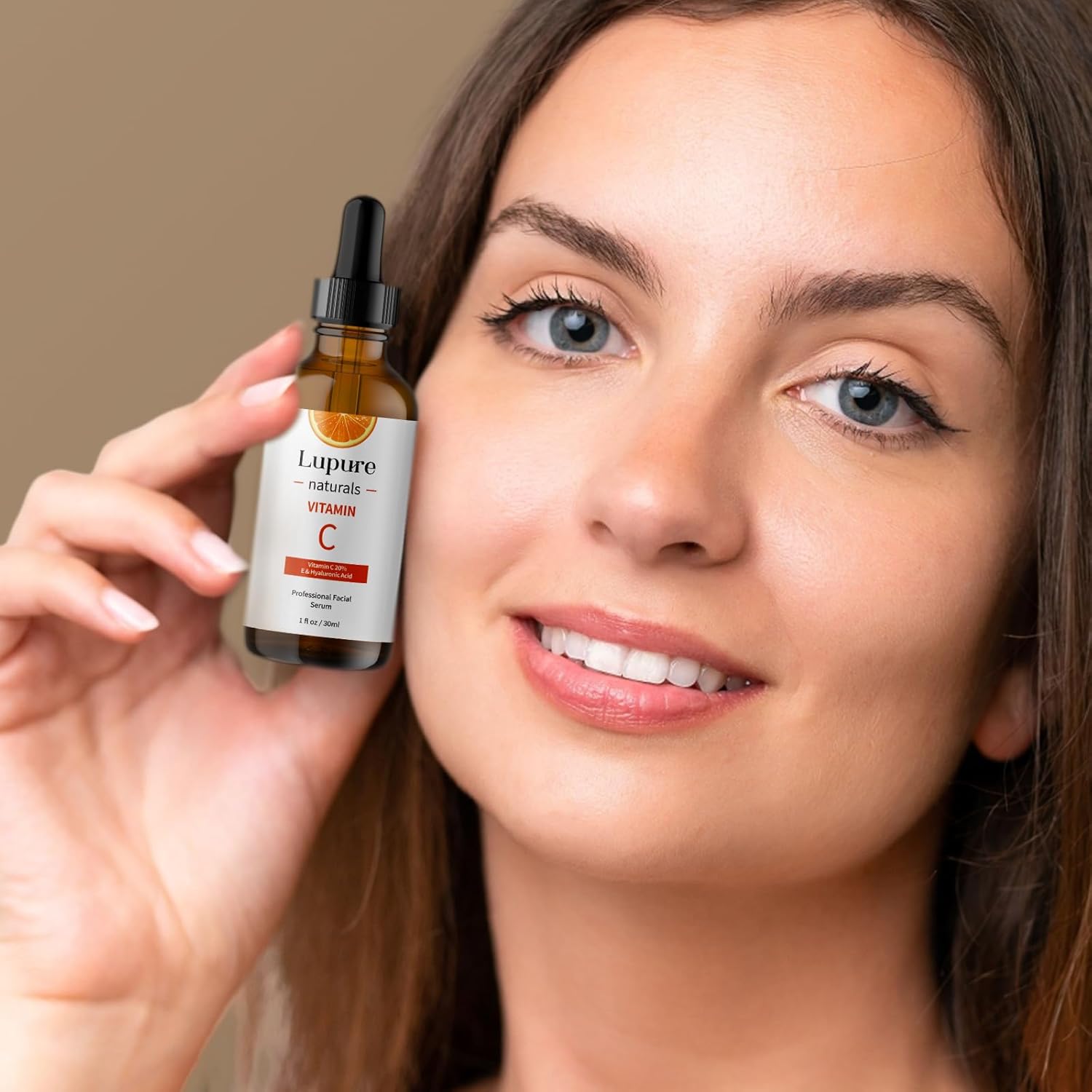 Brightening Vitamin C Face Serum 20% with Hyaluronic Acid & Vitamin E for Anti-Aging, 1 Fl Oz - Image 5