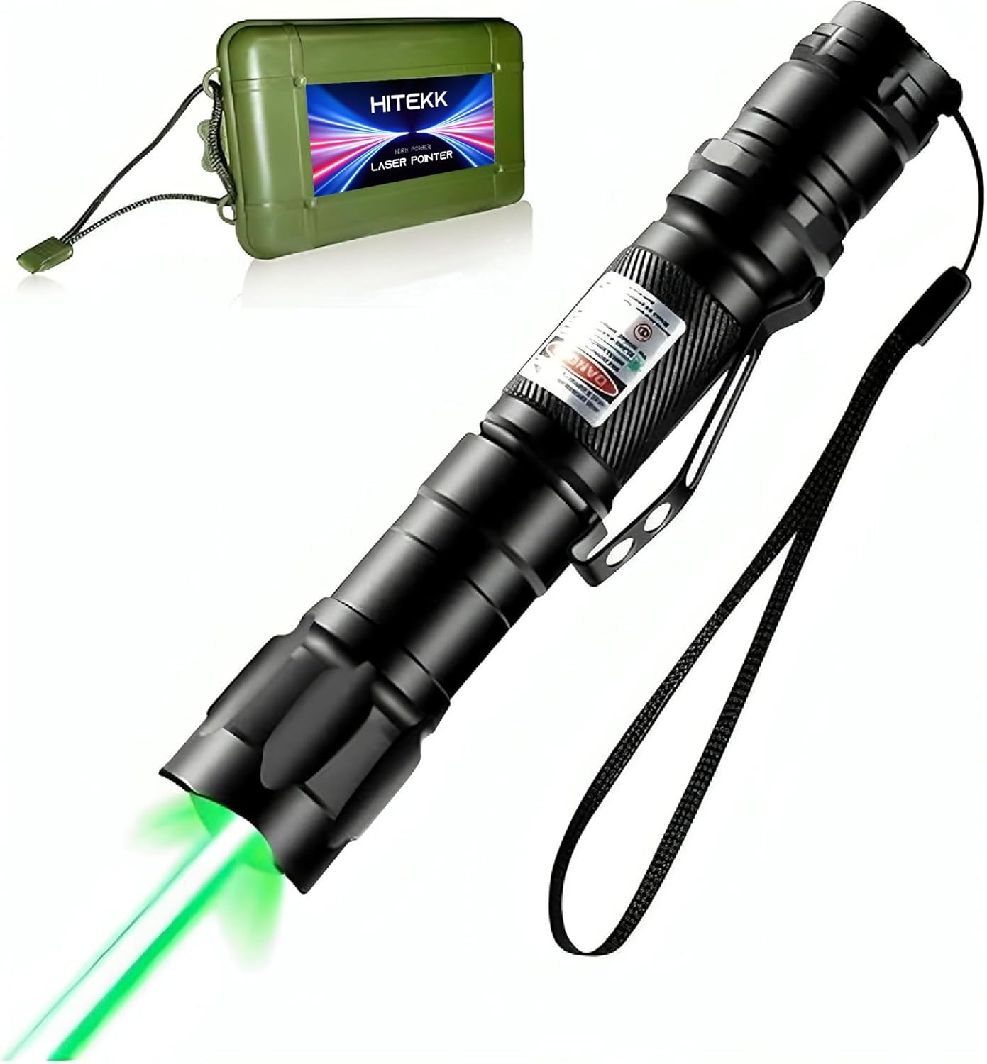 Green Laser Pointer | High Power Laser Pointer | Rechargeable Tactical Laser Pointer | Long Range Laser Pointer and Carrying Case