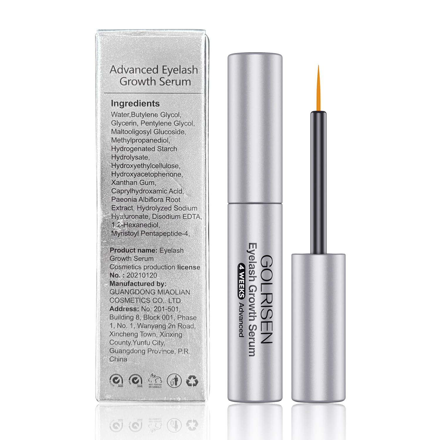 Eyelash Growth Serum, Advanced Lash Serum For Eyelash Growth with Myristoyl Pentapeptide-4 Lash Enhancing Serums For Thicker, Longer Lashes (4ml) - Image 7
