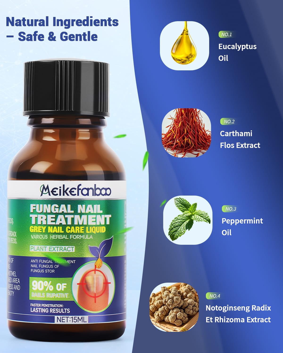 Nail Care Solution with Tea Tree Oil for Nails – Fast-Absorbing, Hydrating Nail Serum for Fingernails & Toenails – Botanical Herbal Formula Supports Healthy-Looking Nails – 0.50 Fl Oz (2 Pack) - Image 4