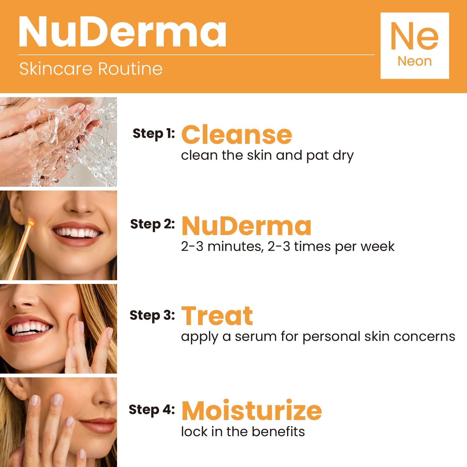 NuDerma Handheld Skin Therapy Wand Machine w/Neon – Anti-Aging - Skin Tightening - Wrinkle Reducing - Dark Circles – Clarifying - Hair & Scalp Stimulator - Image 6