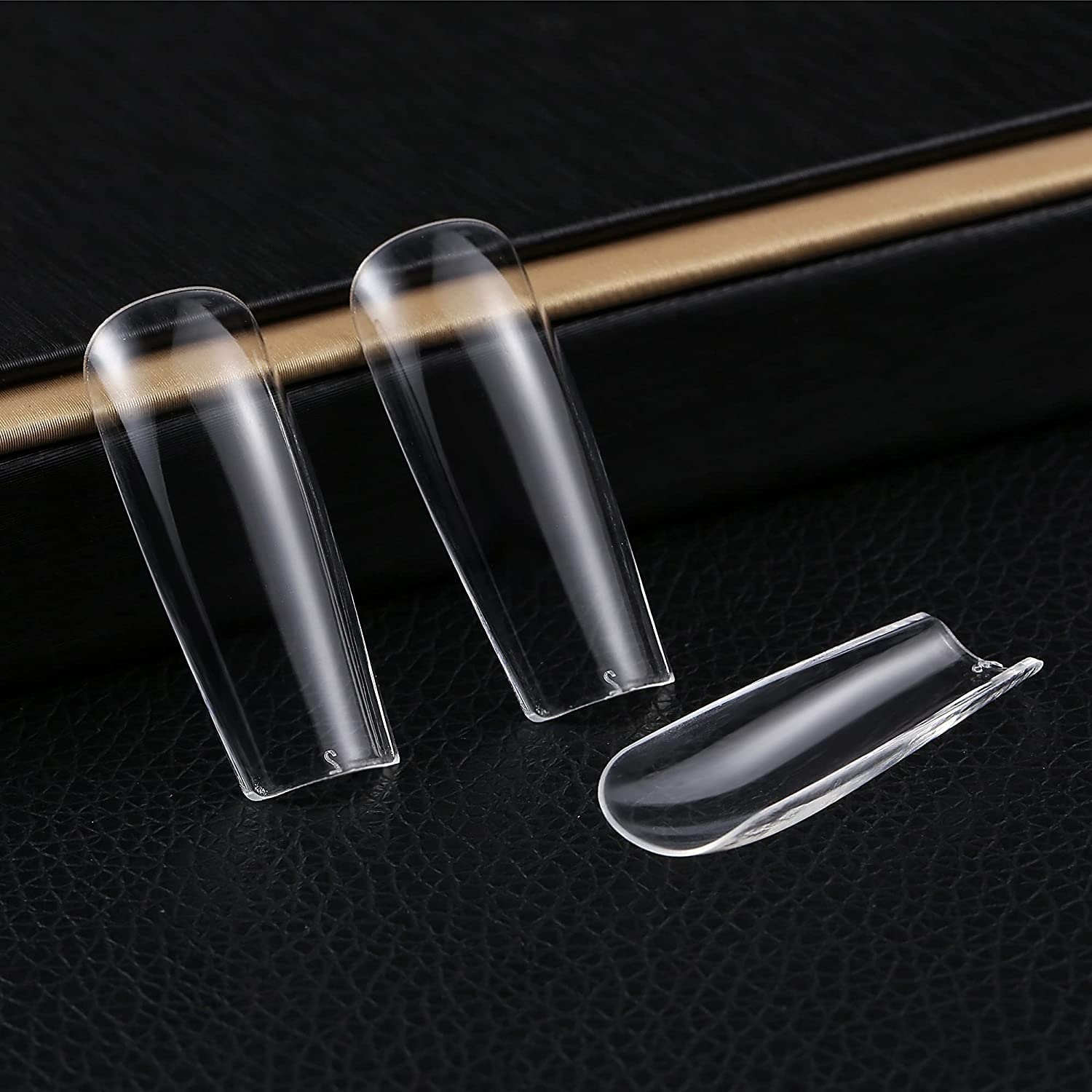 500pcs Clear Square Press on Nails Medium Length Fake Nails Acrylic Full Cover False Nails Tips Transparent Artificial Glue on Nail for Nail Art DIY,10 Sizes - Image 7