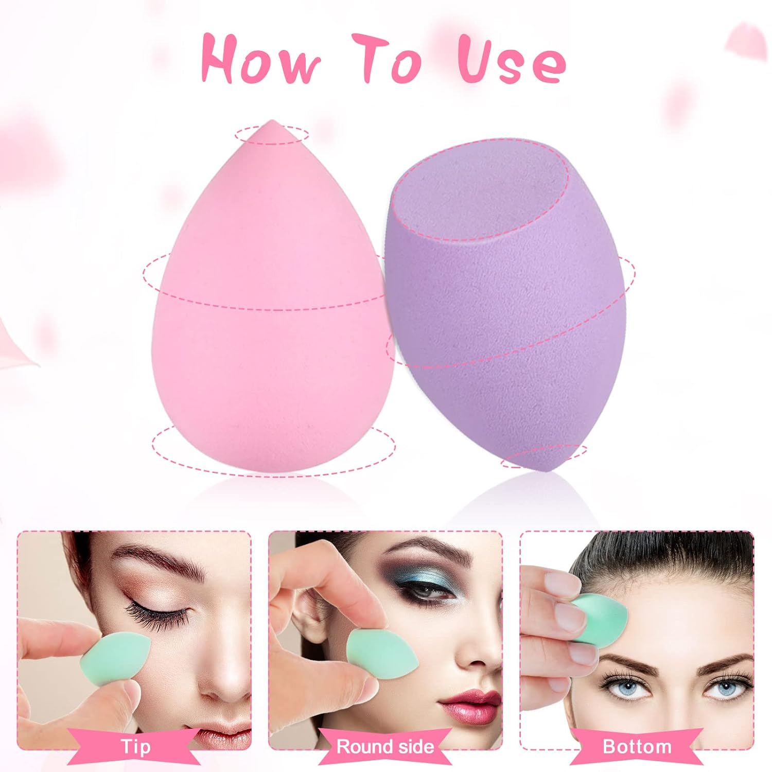 40Pcs Mini Beauty Blender Multi Colored Makeup Sponge Professional Beauty Blender Sponge Super Soft Facial Makeup Tools for Foundation, Powder, Liquid - Image 3