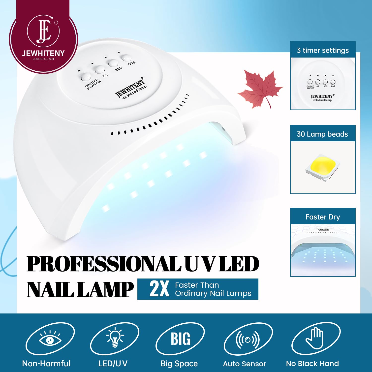 JEWHITENY 14 Colors Poly Nail Gel Kit With U V Lamp Poly Nail Extension Gel All-in-one Kit Builder Strengthen Art Starter DIY At Home Gifts For Women - Image 5