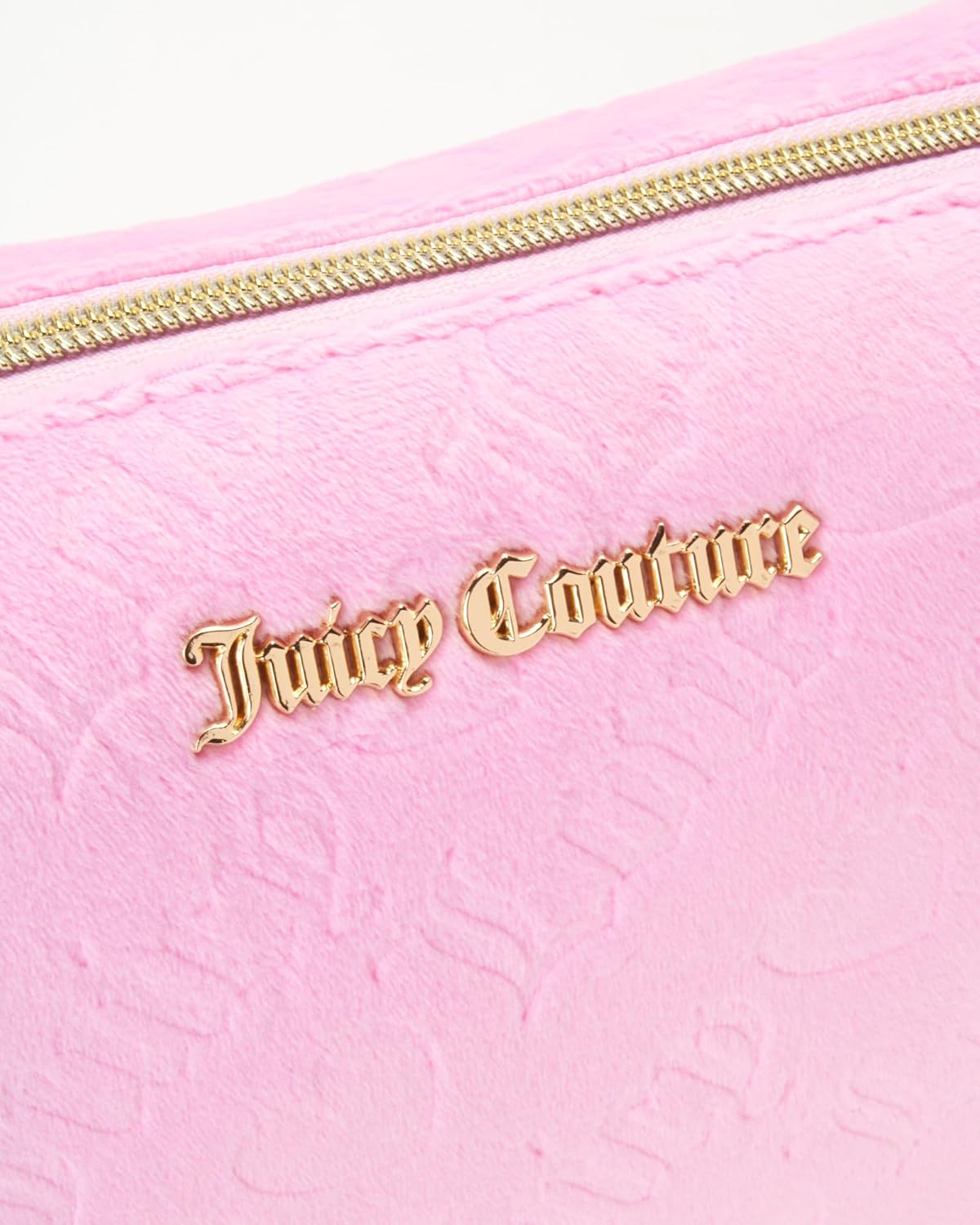 Juicy Couture Women's Cosmetics Bag - Travel Makeup and Toiletries Clutch Wedge Pouch, Pink - Image 3