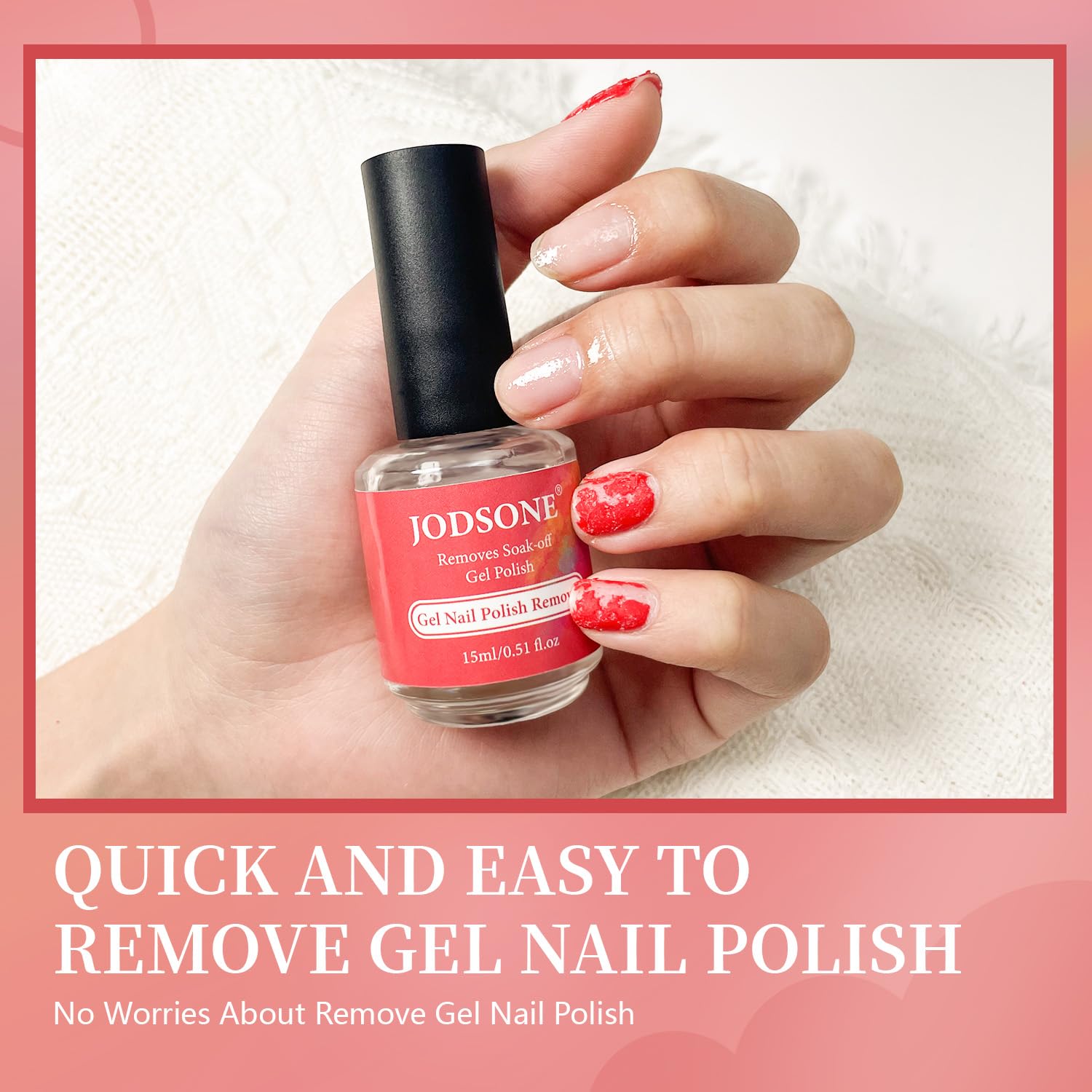JODSONE 15ML Gel Nail Remover No Need Soaking or Wrapping Gel Remover for Nails 3-5 Minutes Easy And Quick - Image 4