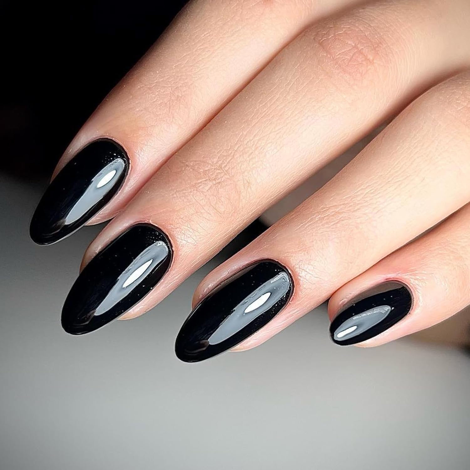 AddFavor 360pcs Almond Press on Nails Short Fake Nails, Black Short Almond Nails Press on Acrylic False Nail with Glue Adhesive Tabs for Women Girls - Image 7