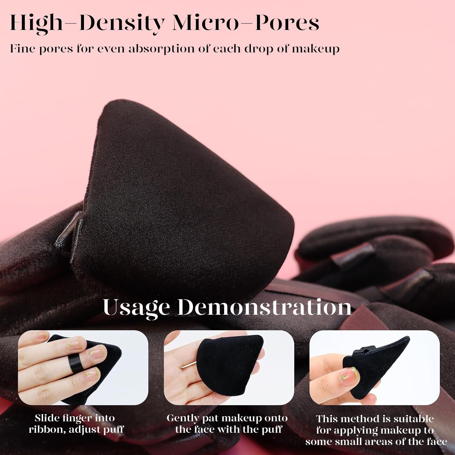 BEAKEY 12pcs Powder Puffs for Face Powder Triangle Powder Puff for Loose and Cosmetic Foundation, Makeup Puff for Contouring, Cloud Kiss Beauty Makeup Tools - Image 6