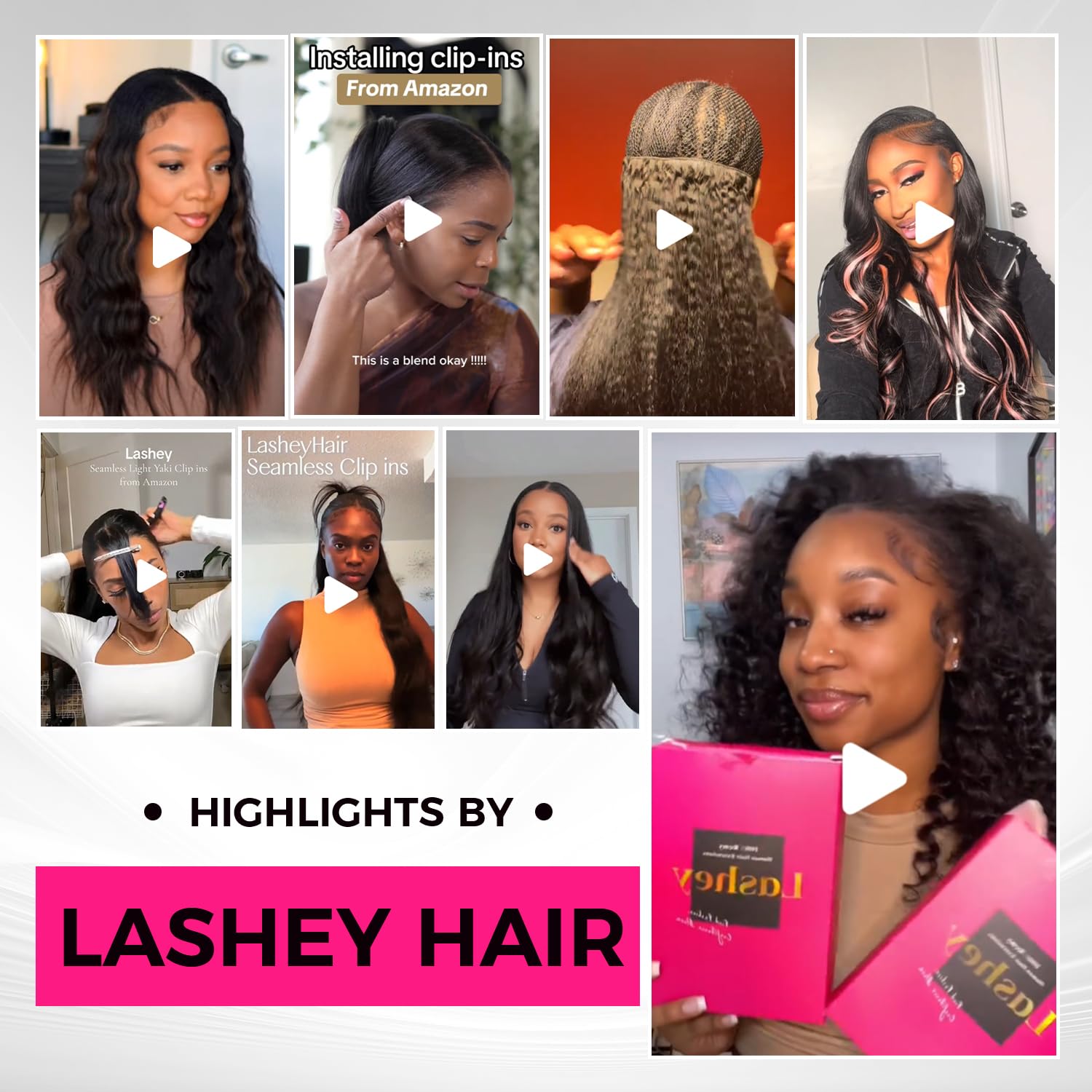 Lashey Seamless Clip in Hair Extensions Human Hair Light Yaki Straight Clip in Hair Extensions 16 Inch 7pcs 110g Natural Black PU Clip in Hair Extensions Human Hair for Women - Image 6