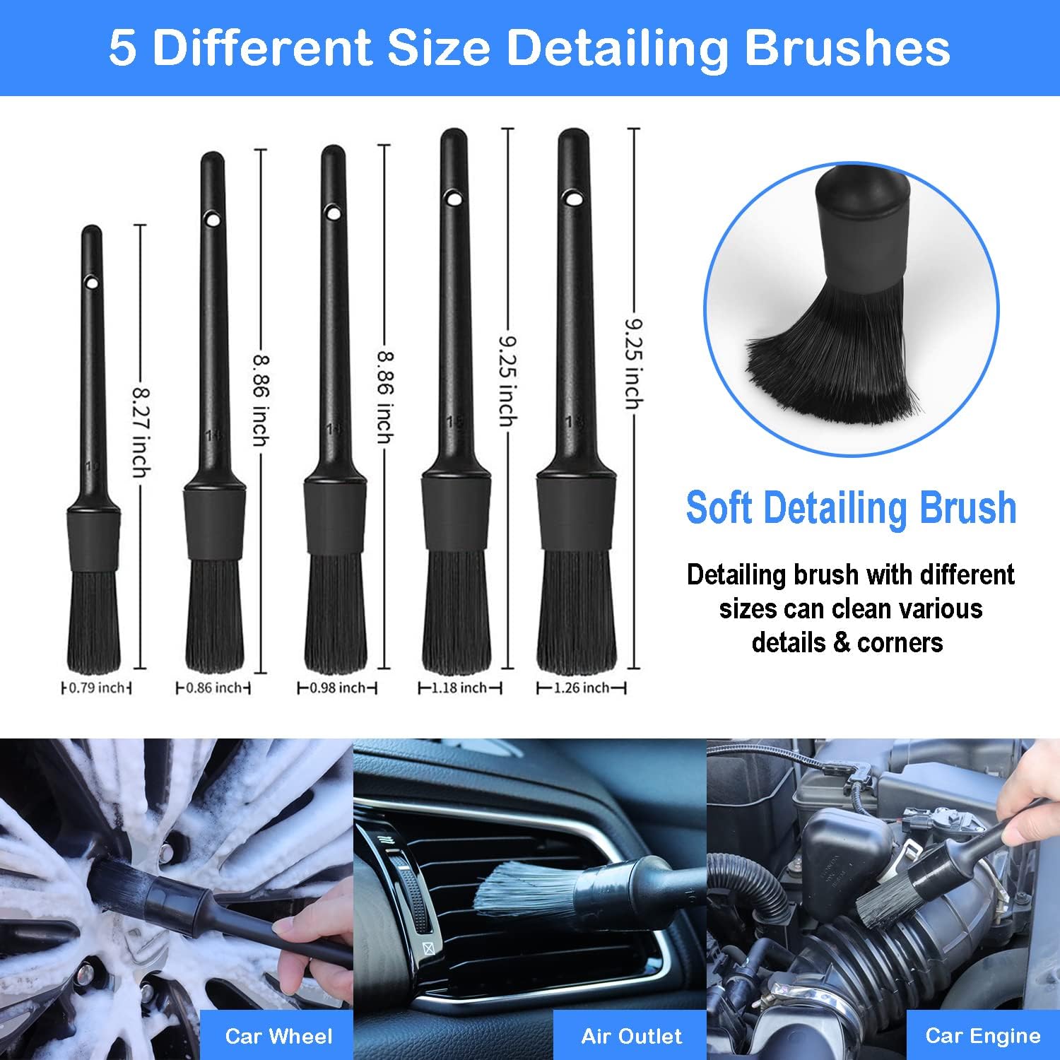 26Pcs Car Detailing Brush Set, Car Detailing Kit, Auto Detailing Drill Brush Set, Car Detailing Brushes, Car Buffing Sponge Pads Kit,Car Accessories,Car Cleaning Tools Kit for Interior,Exterior,Wheels - Image 4