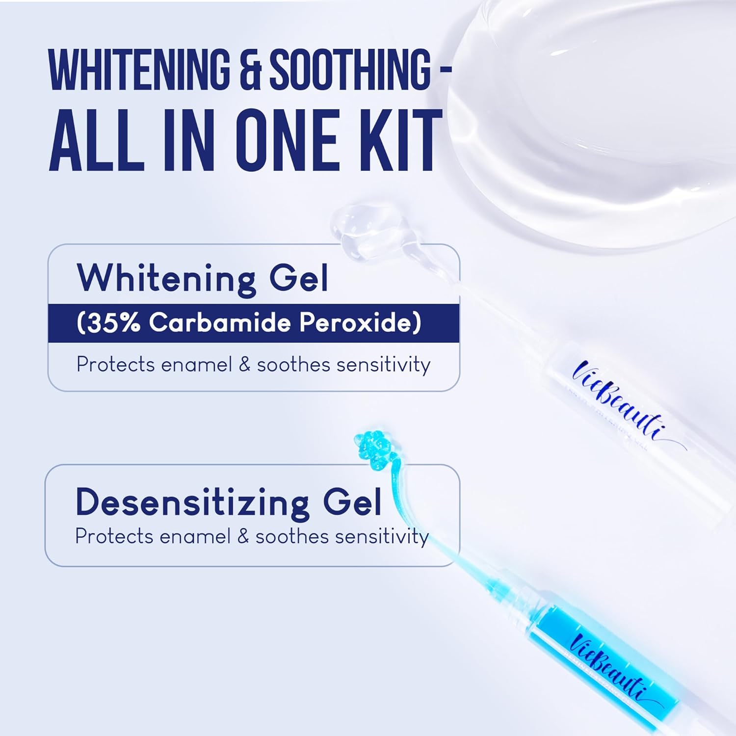 VieBeauti Teeth Whitening Kit with LED Light: Tooth Whitener with 35% Carbamide Peroxide, Remineralizing Gel, Mouth Trays and Tray Case - 10-Minute Timer Enhances Minty Fresh White Smile Mint - Image 5