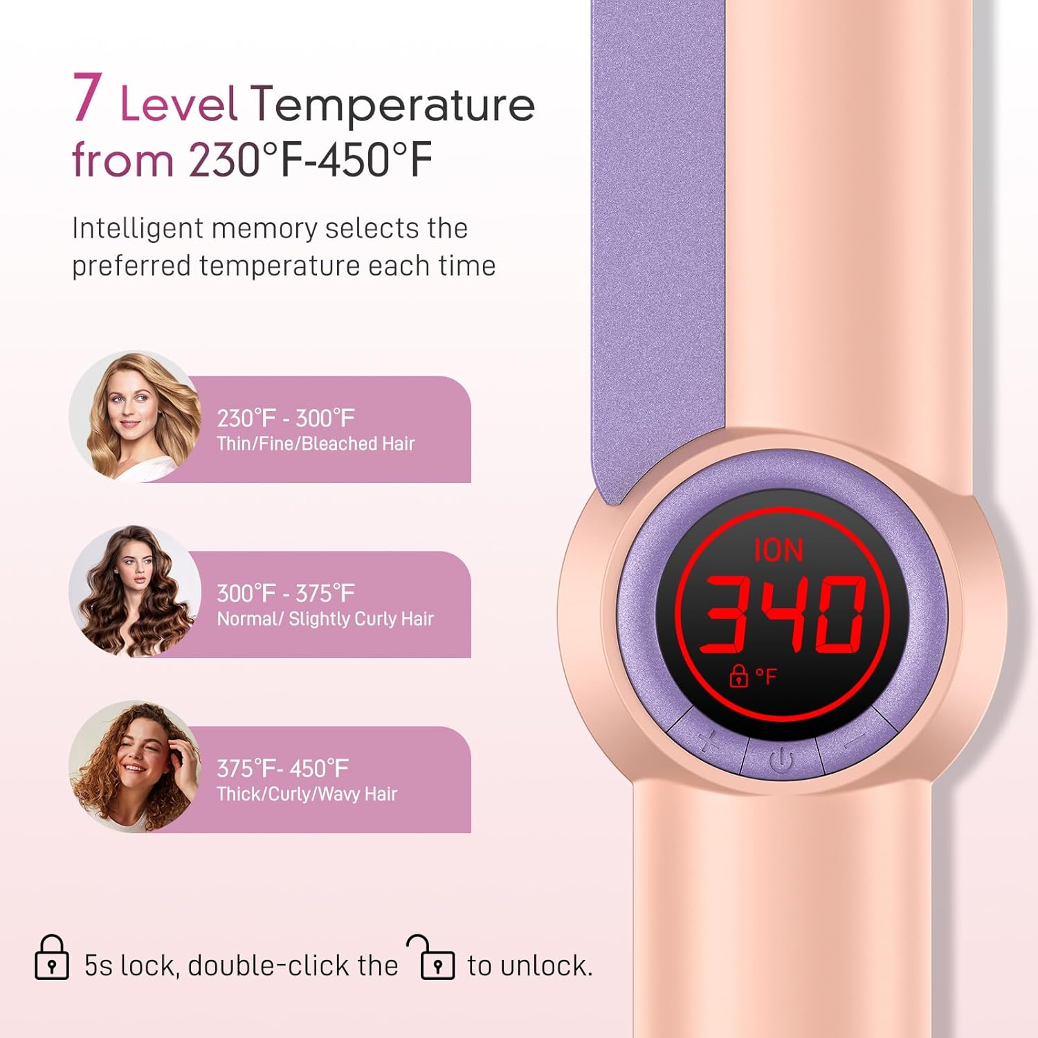 Flat Iron Hair Straightener – 1.75” Ceramic Infrared Ionic Flat Iron with 5s Fast Heat-Up, Anti-Frizz Styling for All Hair Types - Image 4