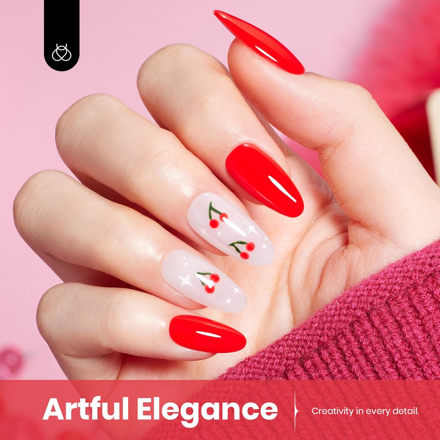 Beetles Red Gel Nail Polish 15ml 0.51 FL.OZ Red Color Soak Off U V LED 4th of July Gel Polish Nail Art Design Patriotic Manicure Salon DIY Home Colorful Bottle for Women - Image 4