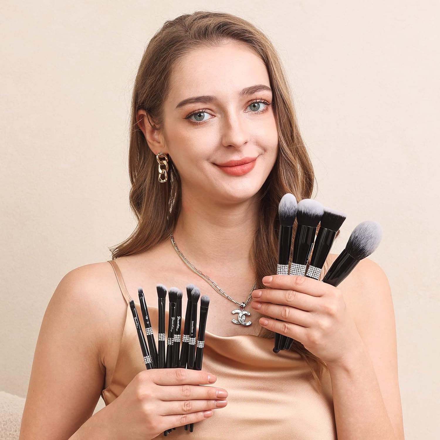 Bueart Design 16Pcs Premium Quality Labeled Pro Makeup Brushes Set with Foundations Powder Blush Concealer Blending Eyeshadow Contour Brush - Image 2