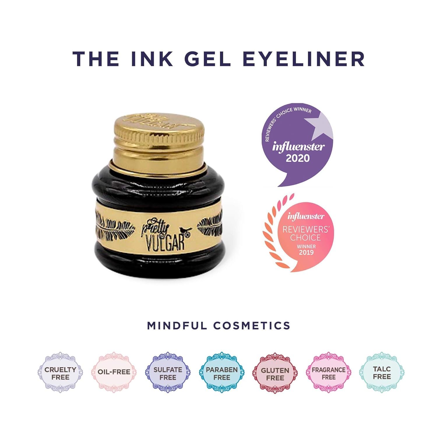 Pretty Vulgar The Ink Gel Eyeliner, Eyeliner enriched with Vitamin C, Linoleic & Linolenic Acids, Highly-Pigmented, Long-Wearing, Quick-Drying, Water-Resistant, 6g / 0.2 Oz. - Image 2