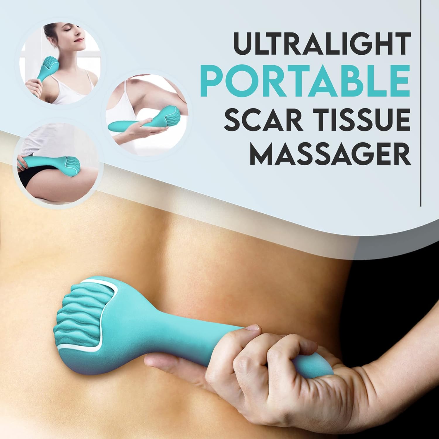 Scar Roller, Scar Tissue Massager for Post-Surgery Recovery, Silicone Ice Massage for Post-Surgery Incision Swelling and Soreness, Joint Roller for Improved Range of Motion and Flexibility. Teal - Image 5