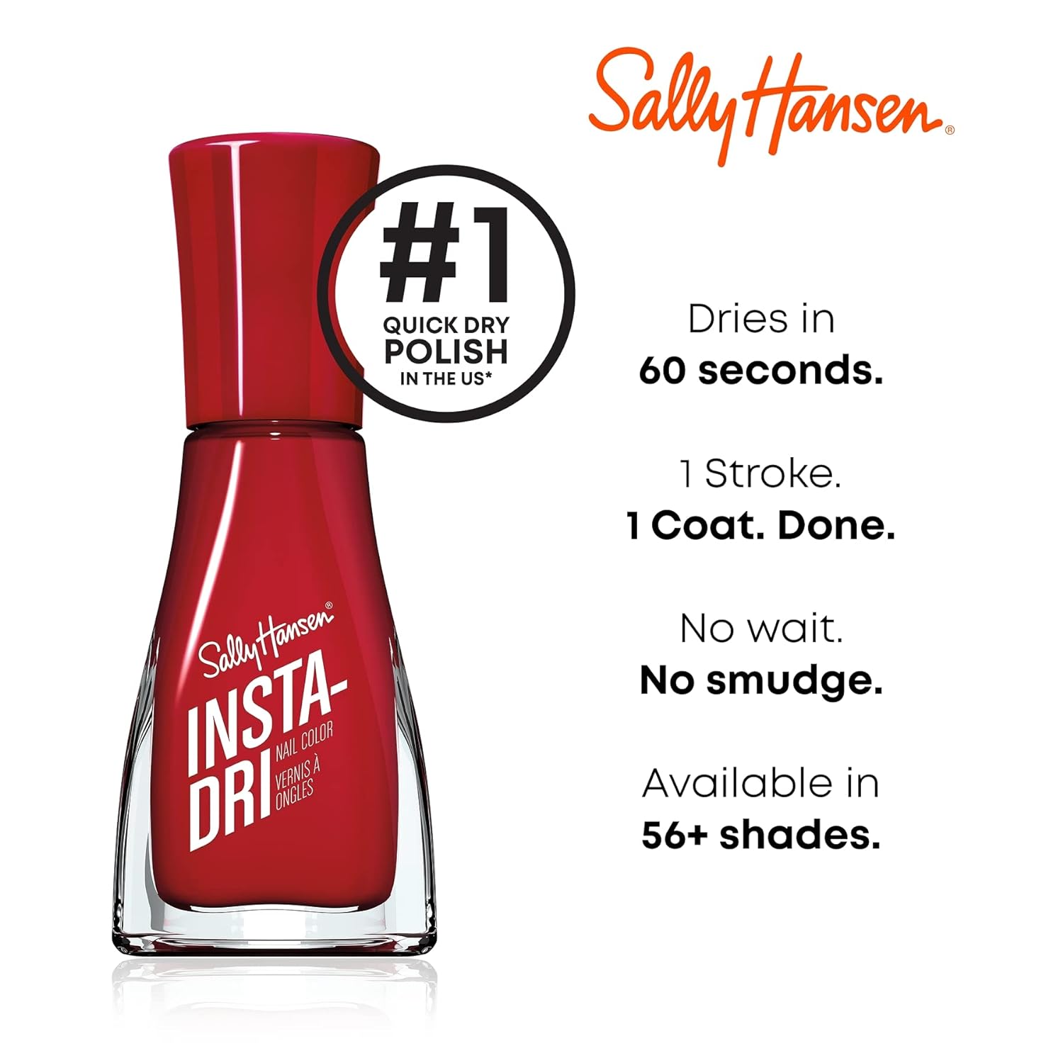 Sally Hansen Insta-Dri, Glos-sea, Quick Dry, Long Lasting, Opaque, Creme Blue Nail Polish - Image 5