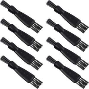 Patelai Black Double Sided Razor Trimmer Shaver Cleaning Brush Set, 8 Pieces