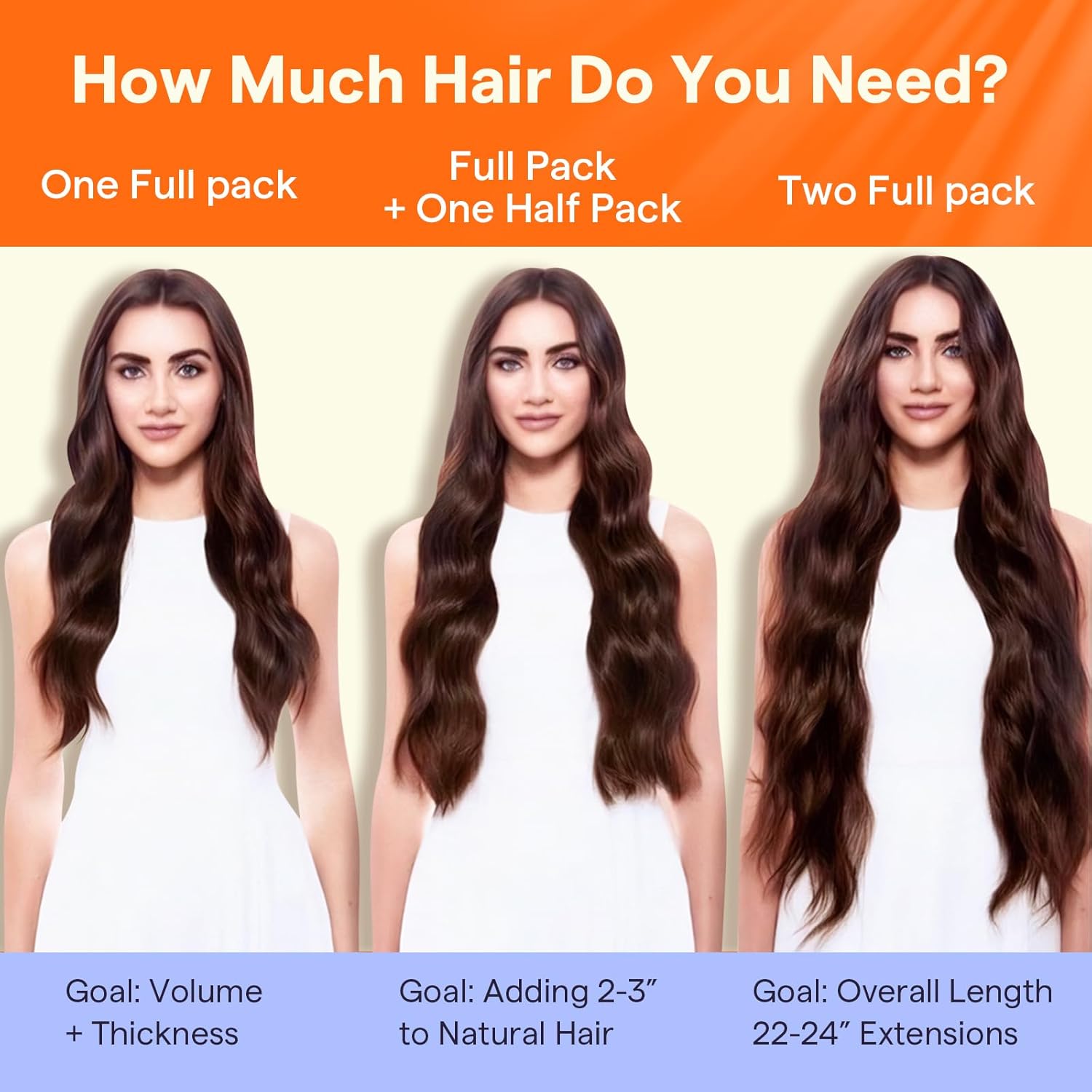 Full Shine 28 Inch Clip in Hair Extensions Real Human Hair Jet Black Long Clip in Extensions for Women Human Hair Triple Weft Straight Black Hair Extension 7 Pcs 150 G - Image 9