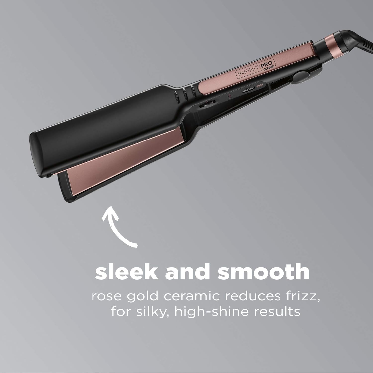Rose Gold Ceramic Flat Iron, 1 3/4-inch - Image 2