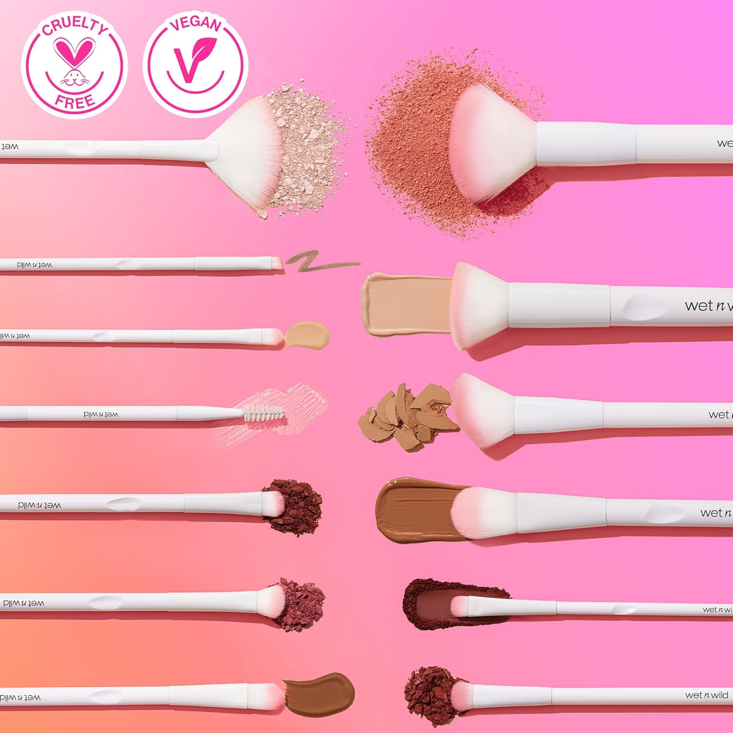wet n wild Kabuki Brush, Flat Top for All Formulas, Densely-Packed Synthetic Bristles, Ergonomic Handle for Comfortable Control - Image 5