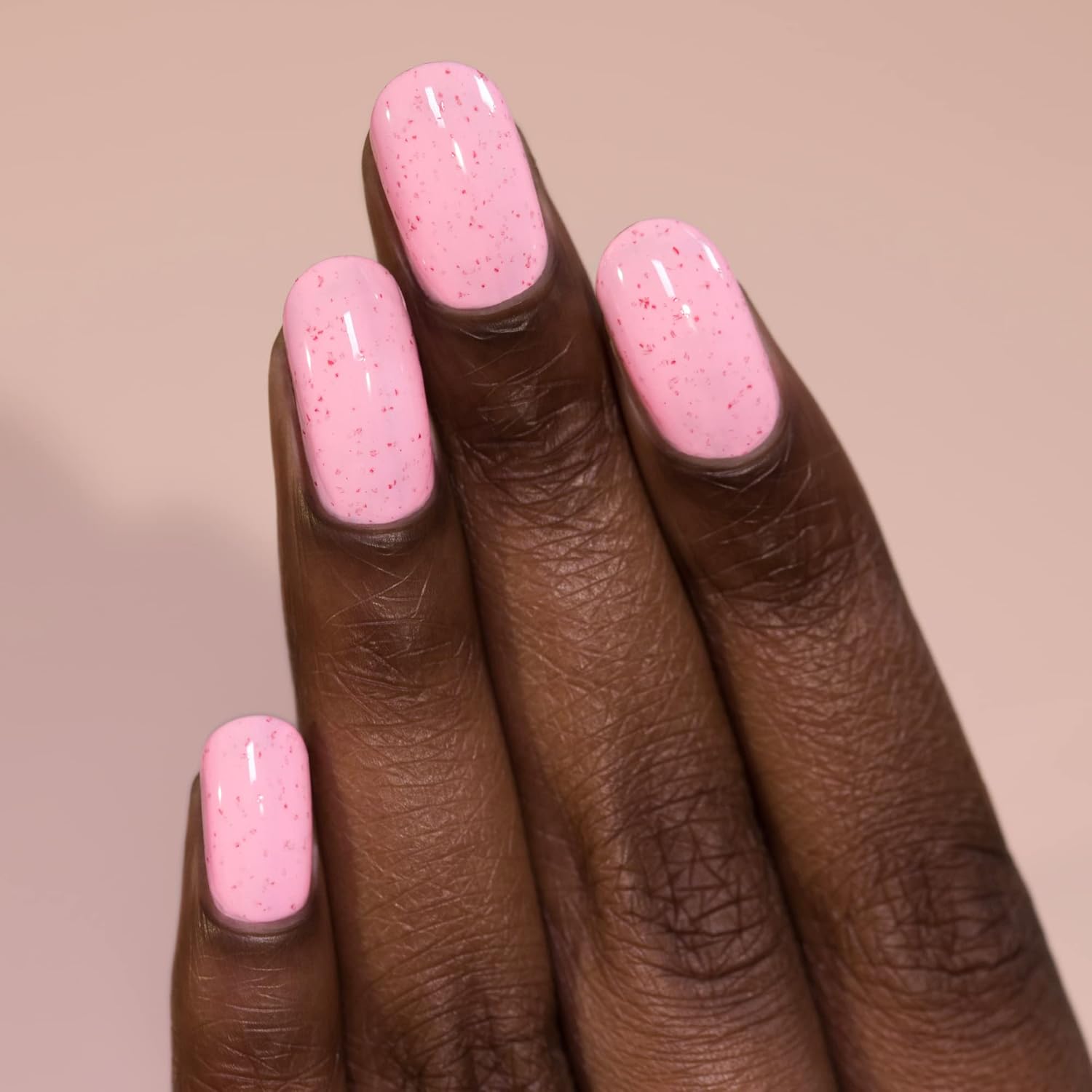ILNP Strawberry Shake - Pastel Pink Speckled Nail Polish - Image 4