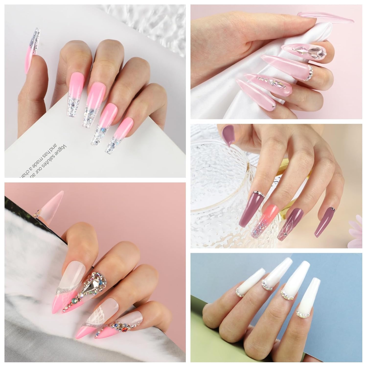 COSCELIA 41pc Poly Nail Gel Kit Starter Kit16ML 12 Colors Nail Extension Gel Kit with Lamp Light for Beginners with Everything Nail Thickening Solutions Gifts for Women - Image 2