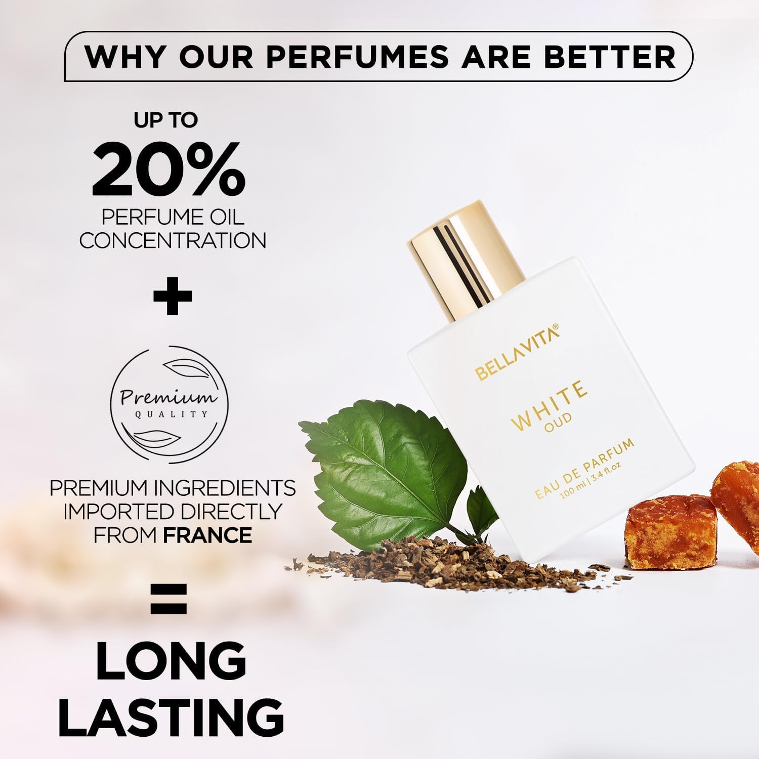 BellaVita Luxury White OUD Unisex Perfume 100Ml | Premium Arabic Men and Women Perfumes | Notes of Artemisia, Musk, Oud Vetiver and Freesias | Exquisite Unisex Arabian Perfume for Women & Men - Image 6