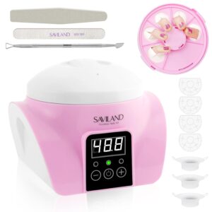 SAVILAND Nail Polish Remover Machine:Gel Polish Revmover Steam Quick Remove Gel Acrylic Nail Remover | Dip Powder Remover Gentler Portable U V Gel Nail Electric Nail Polish Remover Nail Salon Home DIY