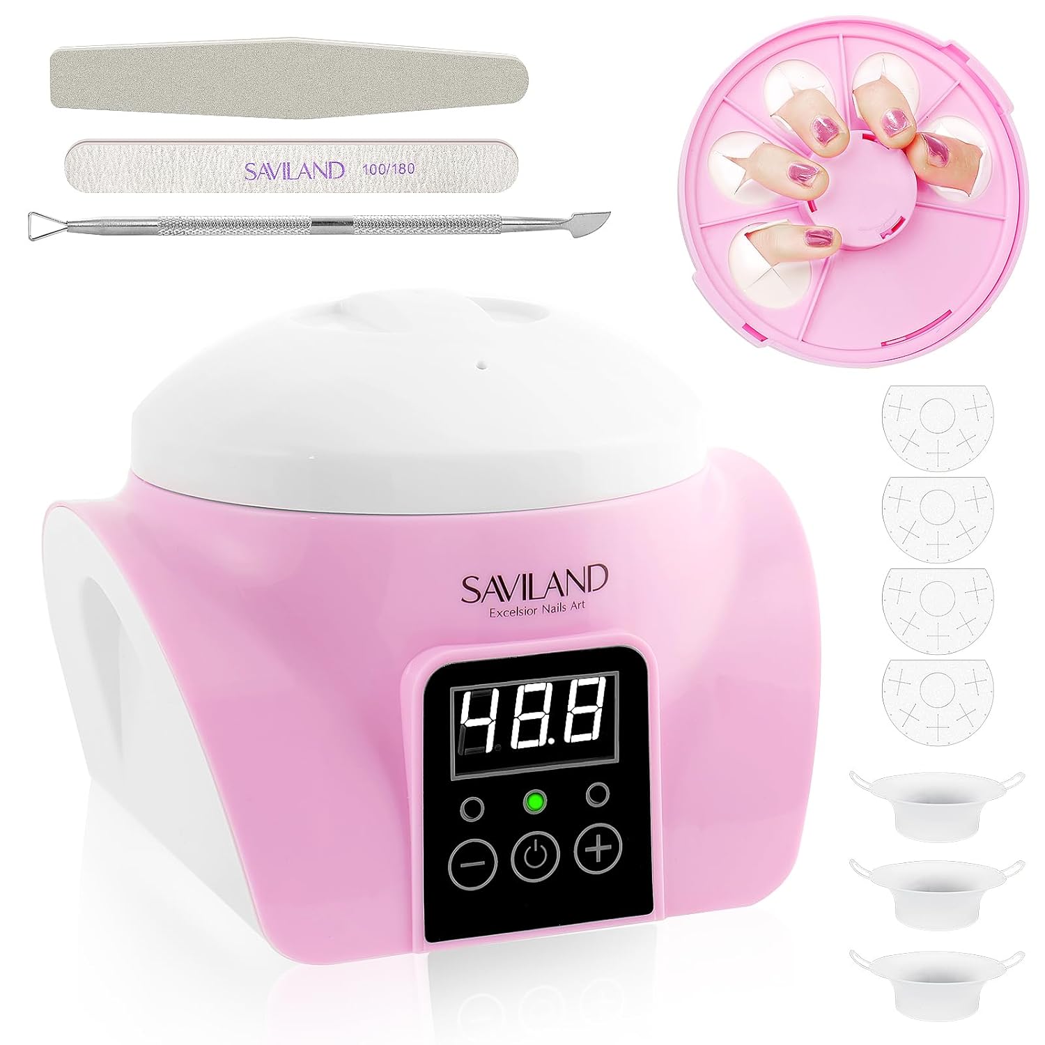 SAVILAND Nail Polish Remover Machine:Gel Polish Revmover Steam Quick Remove Gel Acrylic Nail Remover | Dip Powder Remover Gentler Portable U V Gel Nail Electric Nail Polish Remover Nail Salon Home DIY