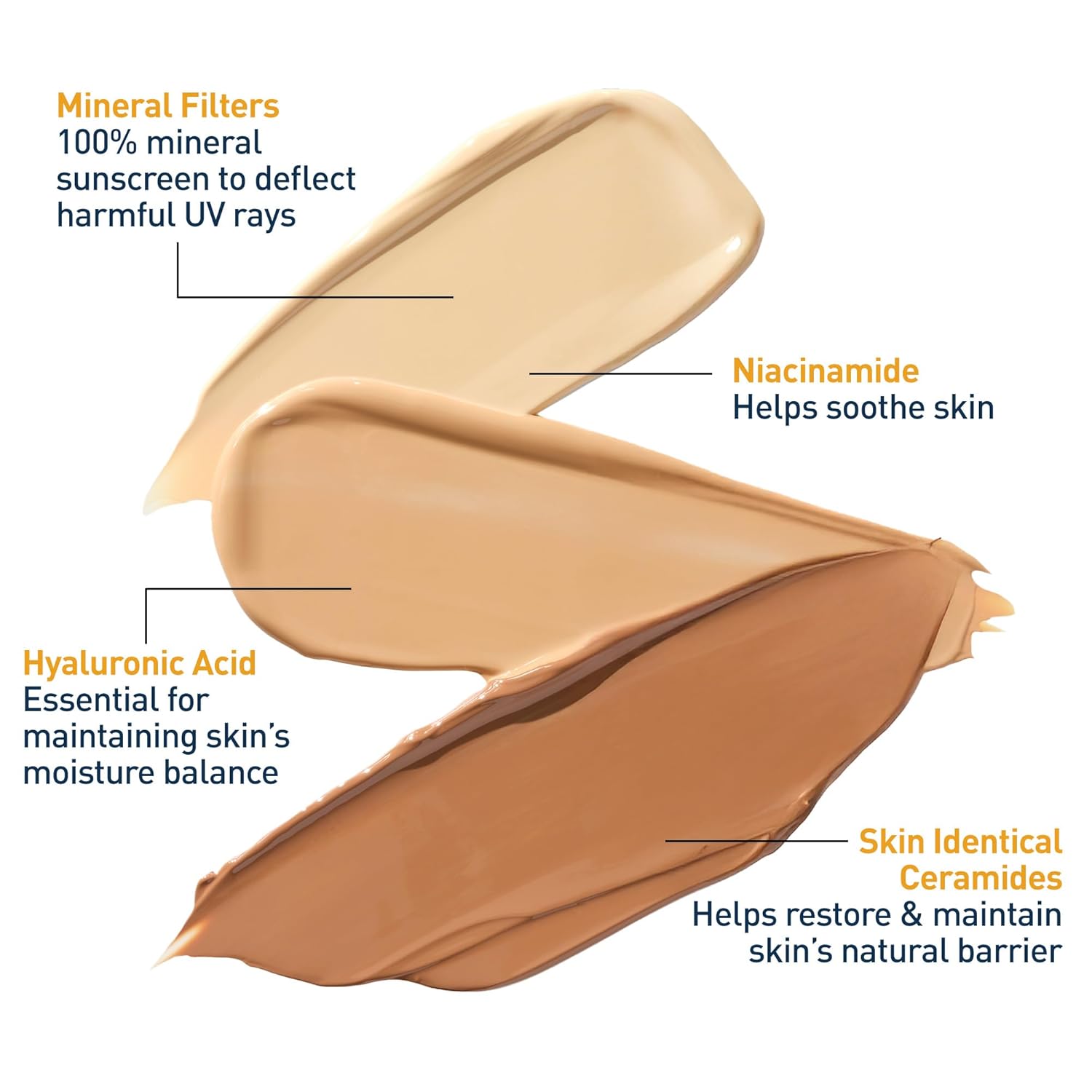 CeraVe Hydrating Mineral Sunscreen SPF 30 with Sheer Tint, Tinted Mineral Sunscreen with Zinc Oxide & Titanium Dioxide, Blends Seamlessly For Healthy Glow, Medium, 1.7 Fluid Ounce - Image 4