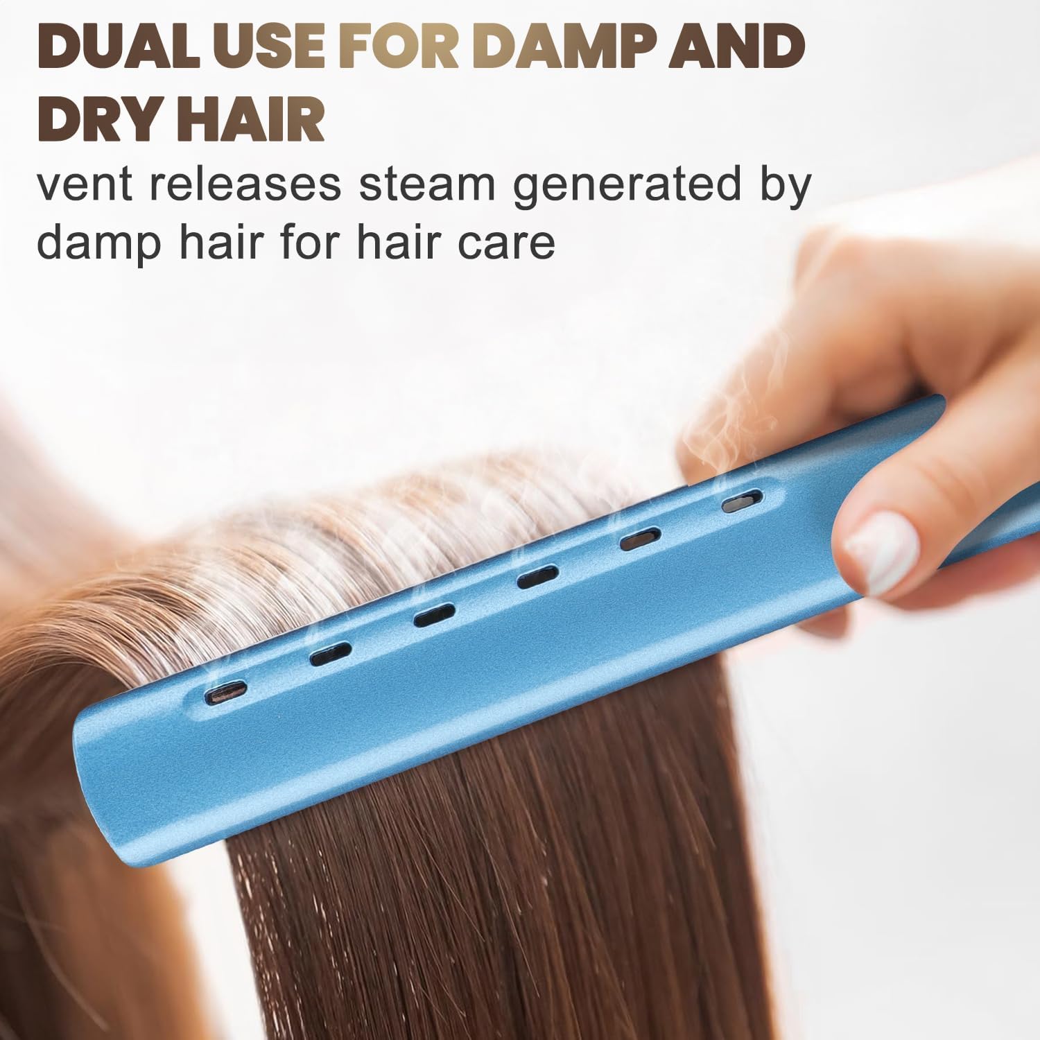Flat Iron and Blow Bryer Set, 2200W AC Motor Fast Drying Low Noise Ionic Hair Dryer with Diffuser Nozzle Concentrator Comb for Women Curly Straight Hair, Titanium Hair Straightener and Curler 2 in1 - Image 5