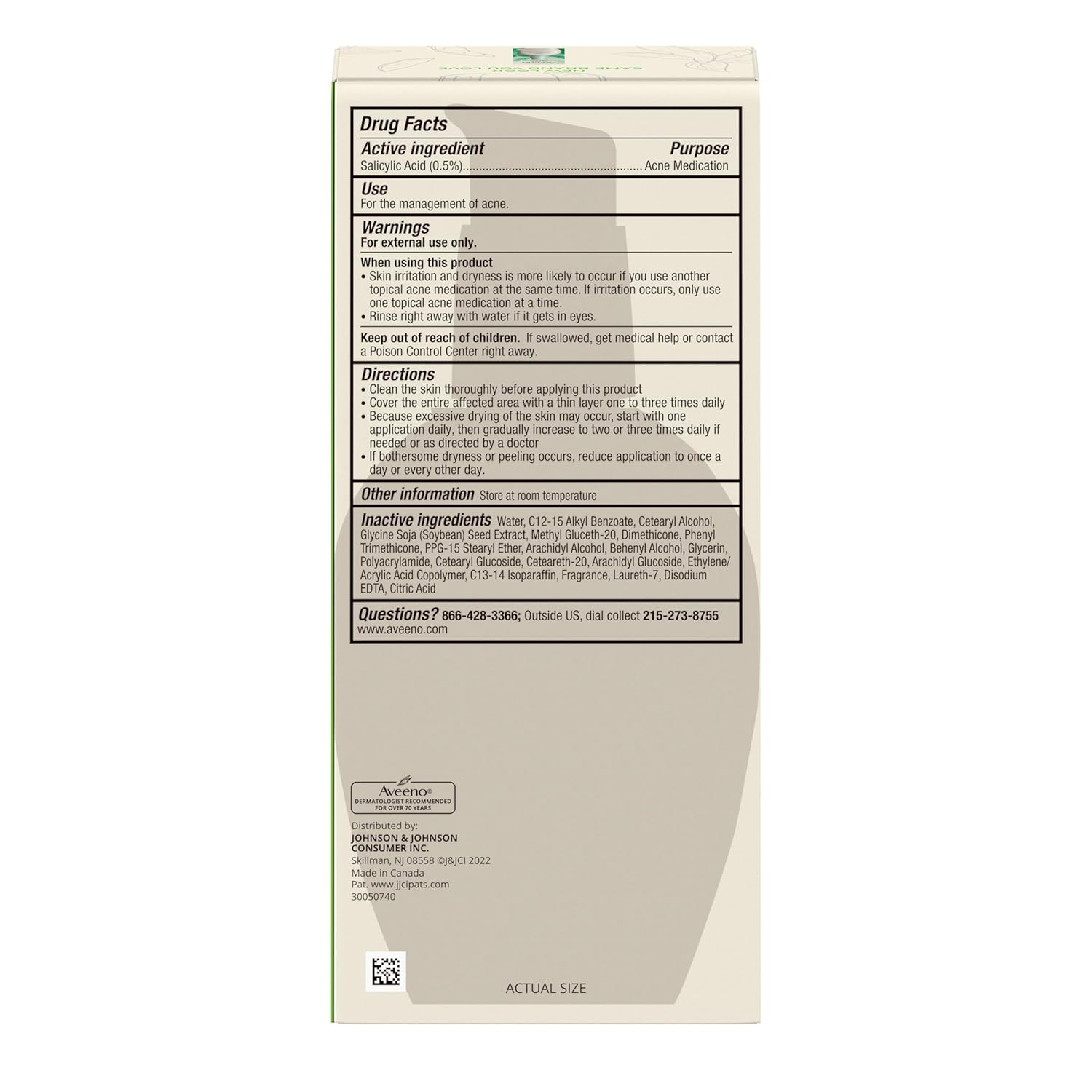 Aveeno Positively Radiant Clear Complexion Face Moisturizer, Acne Facial Moisturizer with Soy and Salicylic Acid for Oily Skin, Hypoallergenic Formula, Paraben-Free, Non-Comedogenic, Pump, 4 FL OZ - Image 8
