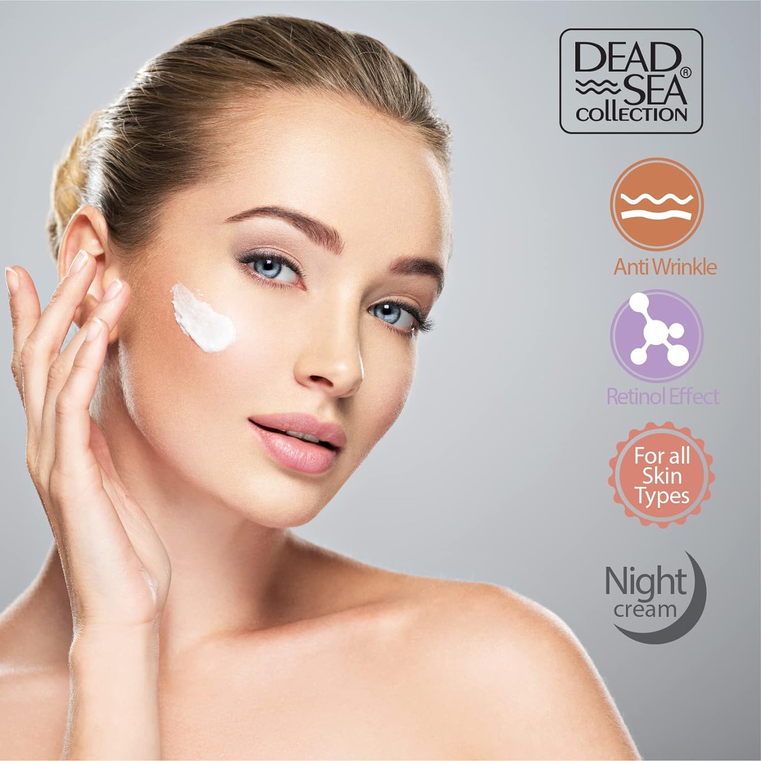 Dead Sea Collection Night Cream for Face with 2% Retinol, Dead Sea Minerals, and Vitamin E – Anti Aging Nourishing Skin Care Moisturizer to Reduce Wrinkles (1.69 fl. oz) - Image 4