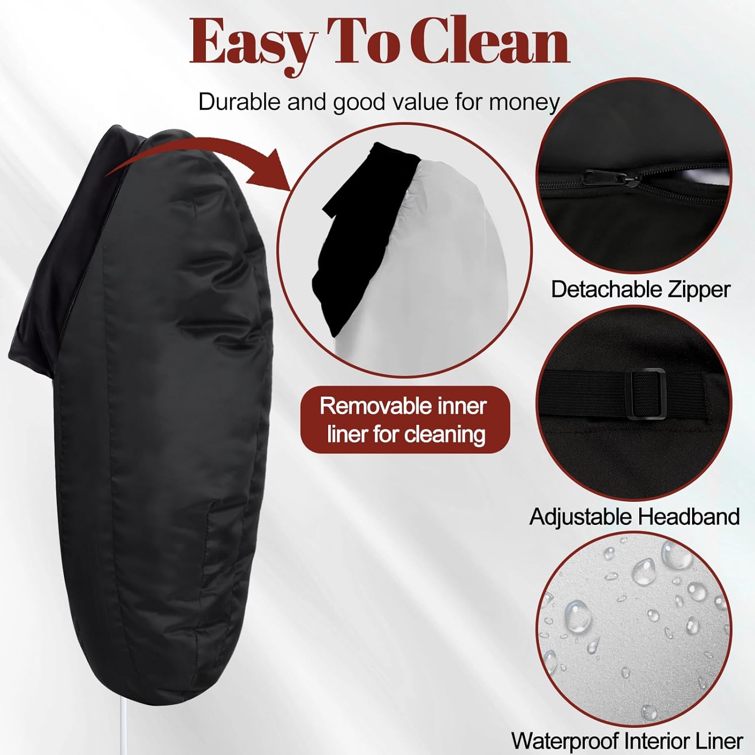 Professional Hair Steamer for Deep Conditioning with 10 Heat Levels and 3 Time Settings - Image 5