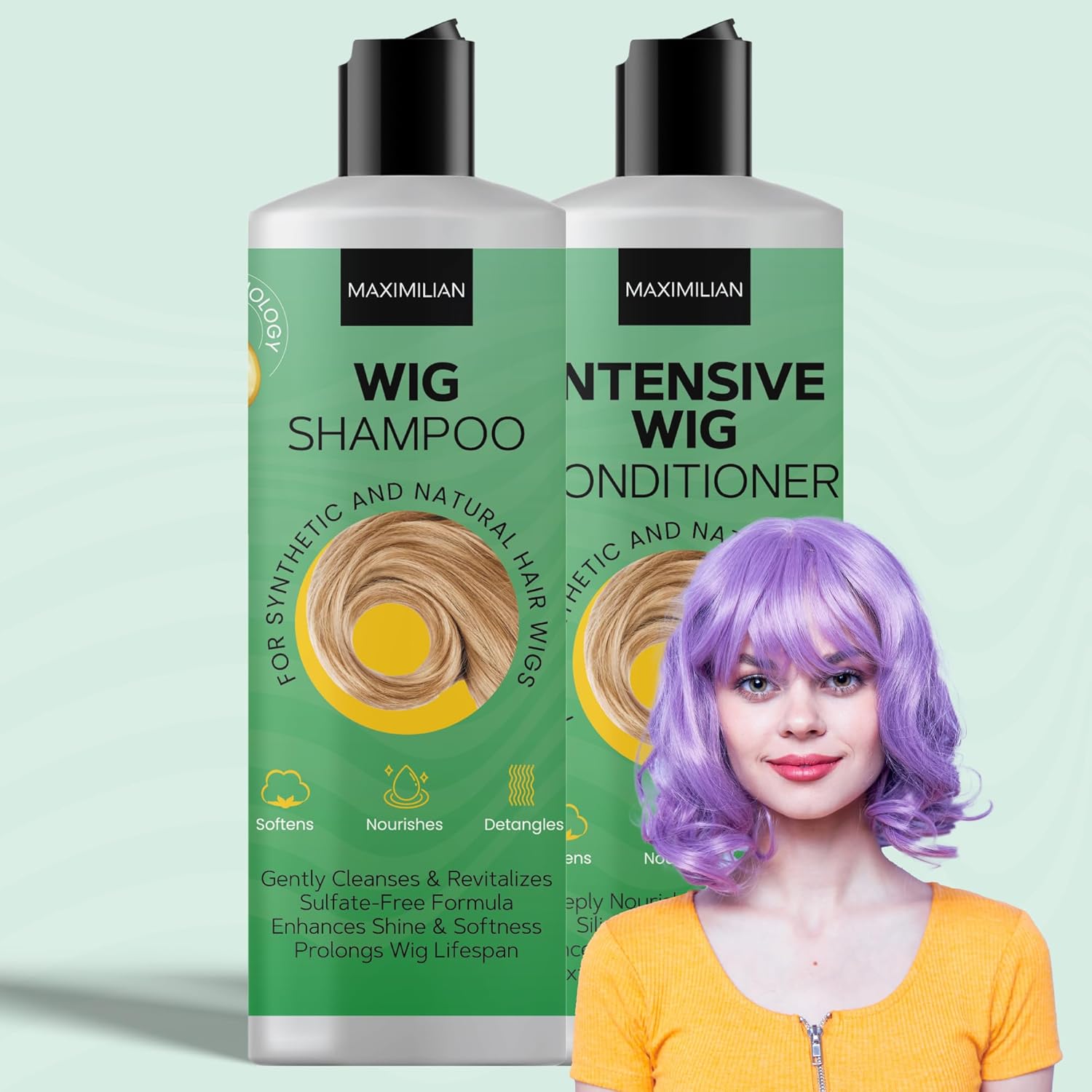ARLENA Wig Shampoo 16 fl oz for Synthetic and Natural Wigs Gentle Sulfate-Free Cleanser - Image 6