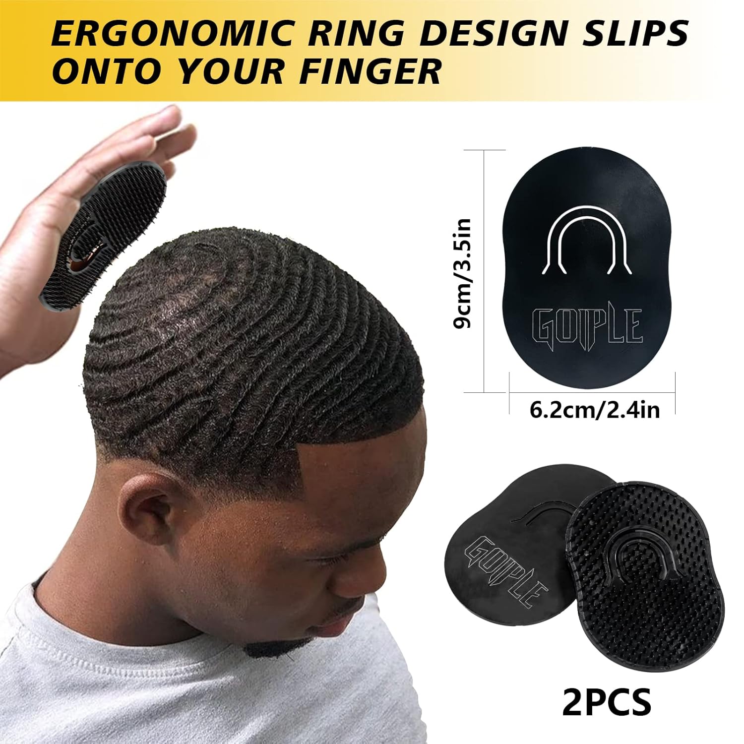 Natural Wave Pomade for Men Strong Hold, Easy Wash 360 Wave Training Hair Cream, Waves Grease for Men Promotes Layered Waves, Moisture, Control & Shine (Wave Pomade+Wave Brushes*2+ Silky Durag) - Image 4