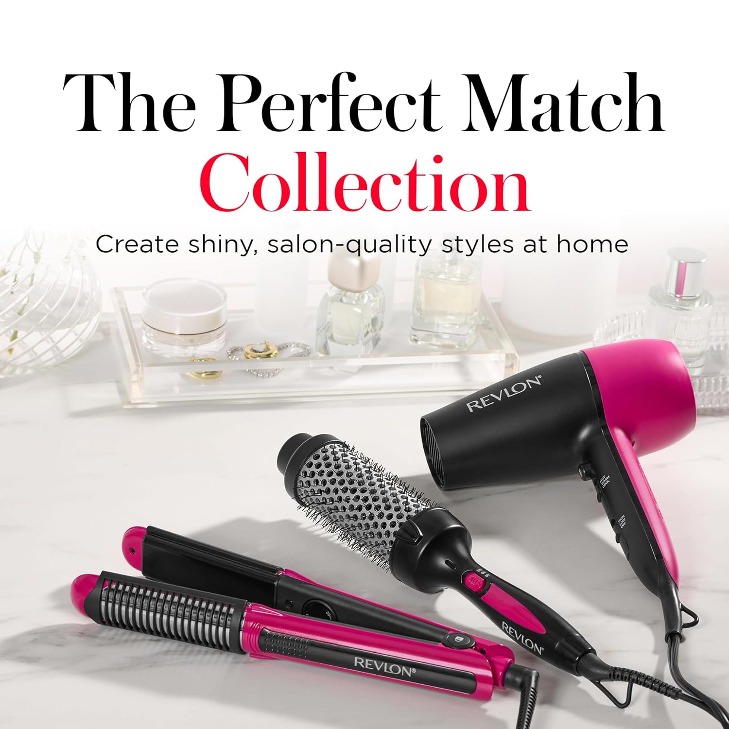 REVLON Perfect Match Hot Styler - Heated Blowout Brush to Style and Extend Blowouts, Hot Brush for Curls, Body, and Volume, Reduces Frizz and Boosts Shine - Image 8