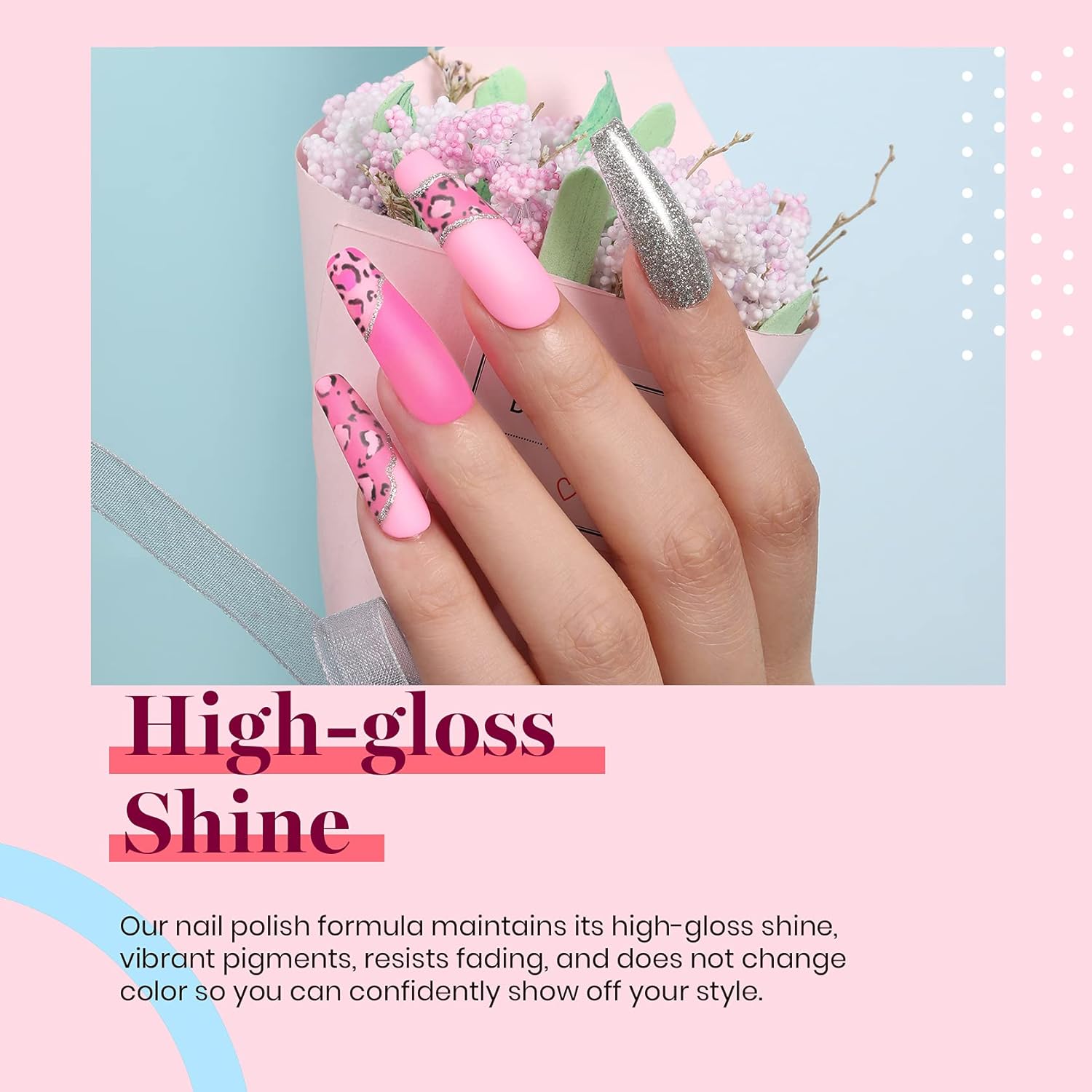Beetles Neon Pink Gel Nail Polish 15ml Bright Summer Gel Nail Polish Bubble Baby Pink Color Soak Off Uv LED Nail Lamp Nail Art Manicure Salon DIY Home Gifts for Mom - Image 5