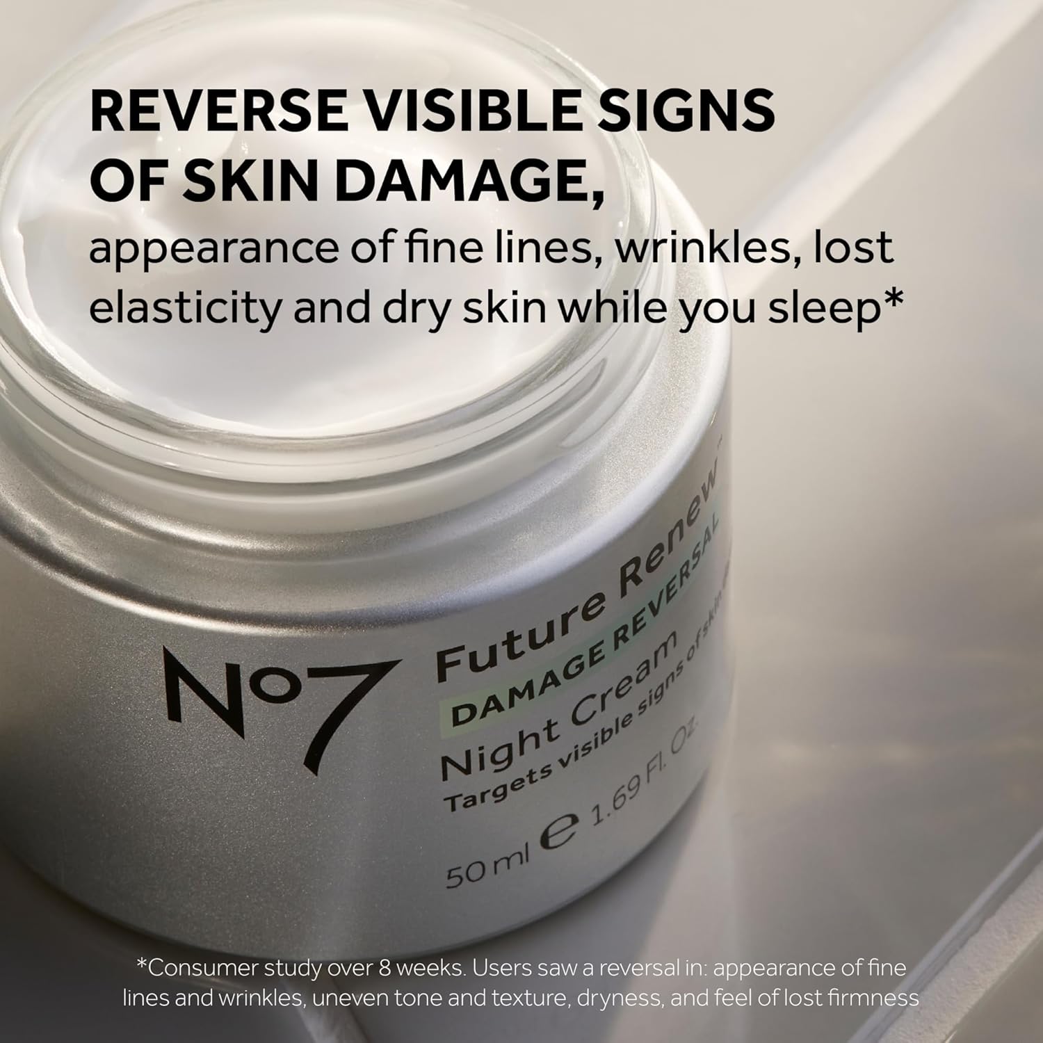 No7 Future Renew Peptide Technology Damage Reversal Night Cream for Women 1.69 Oz - Image 2