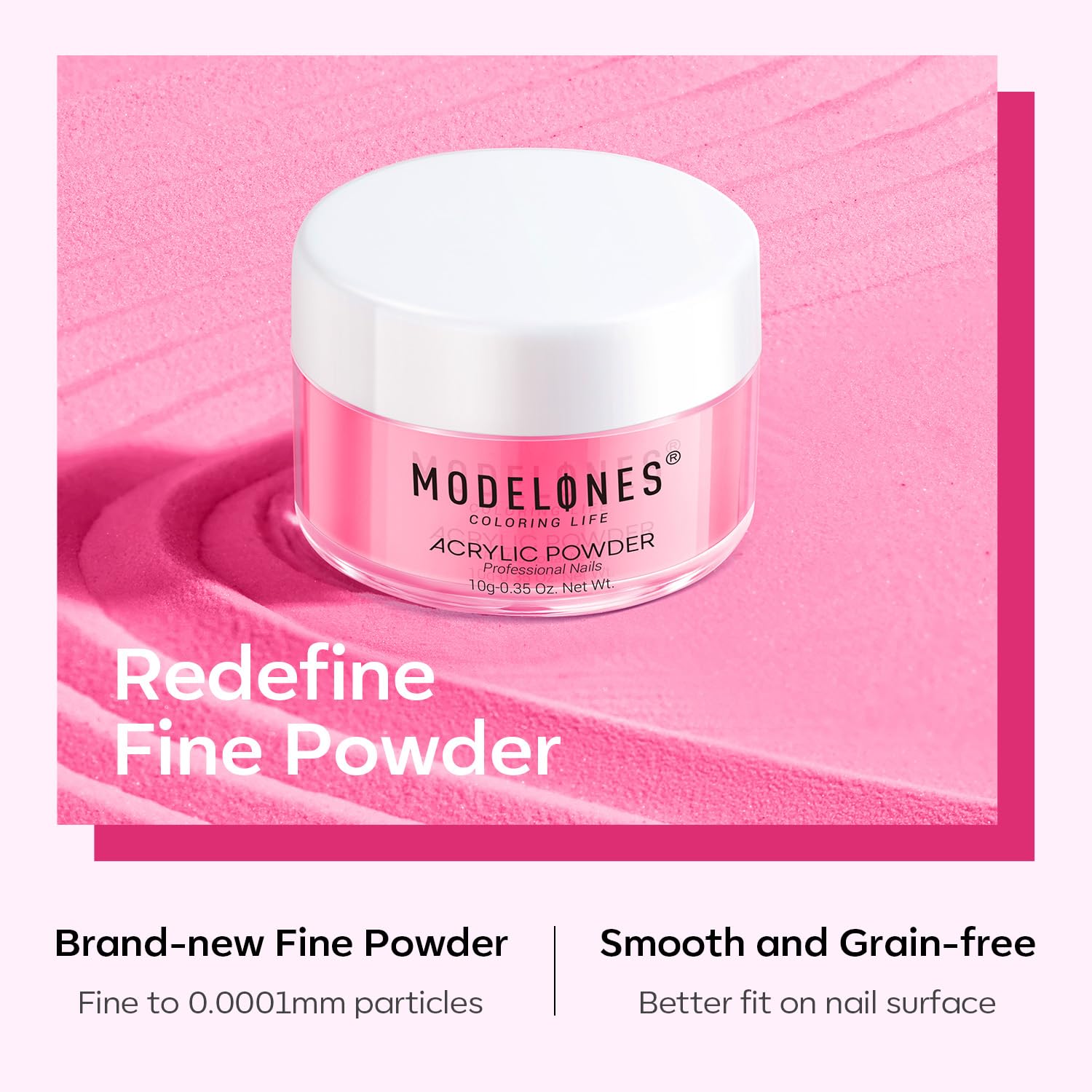 Modelones Pink Acrylic Powder 6 Colors Acrylic Nail Powder Kit Neon Glitter Summer Acrylic Nail Powder Valentine's Acrylic Cover Powder for Nail Art Extension No Nail Lamp Needed (A3-LoveStruck Blush) - Image 5