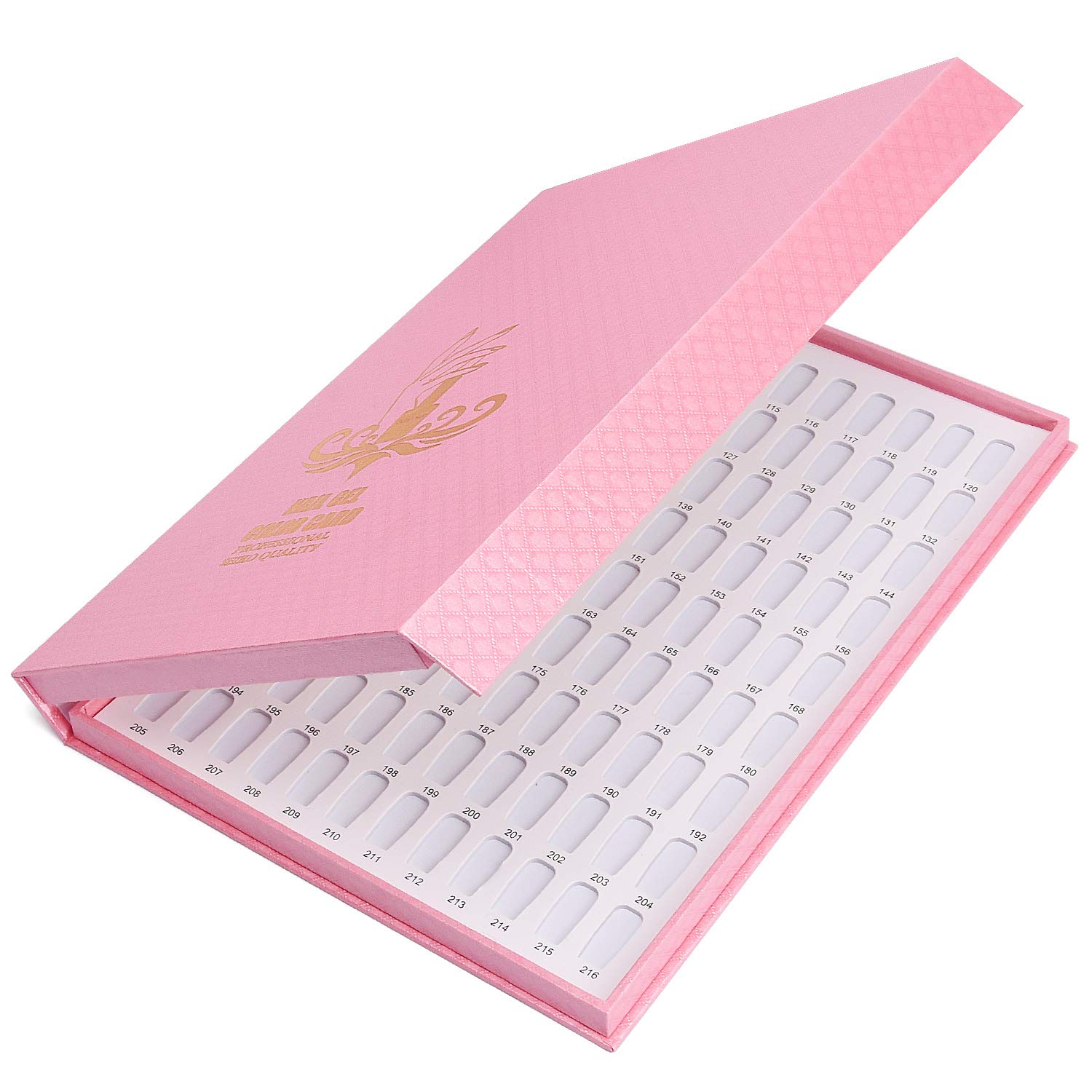 Noverlife 216 Nail Colors Chart Display, Nail Gel Polish Display Book with 216 False Nail Tips, Professional Salon Nail Color Swatches Nail Practice Card Board - Image 4