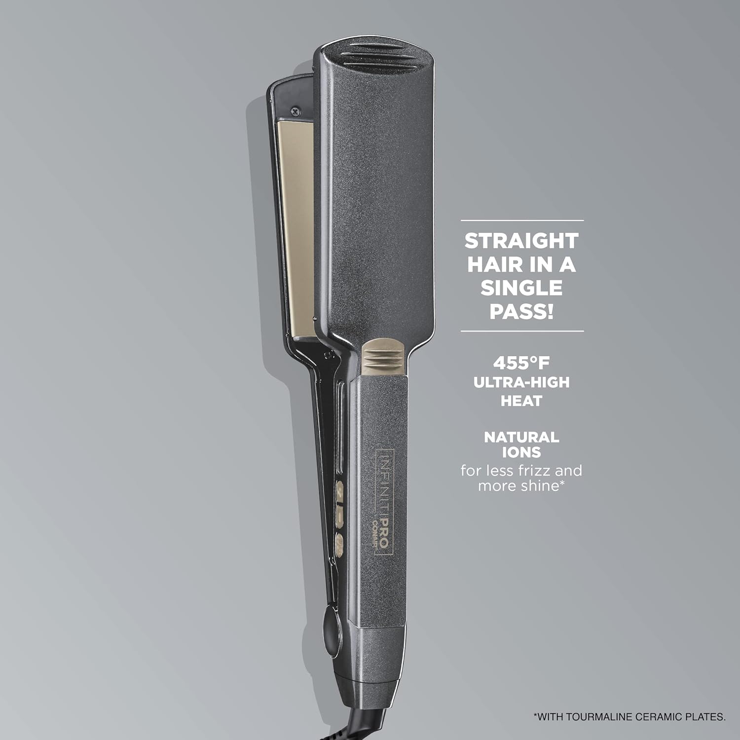 CONAIR INFINITIPRO Tourmaline Ceramic Flat Iron, 2-inch - Image 4