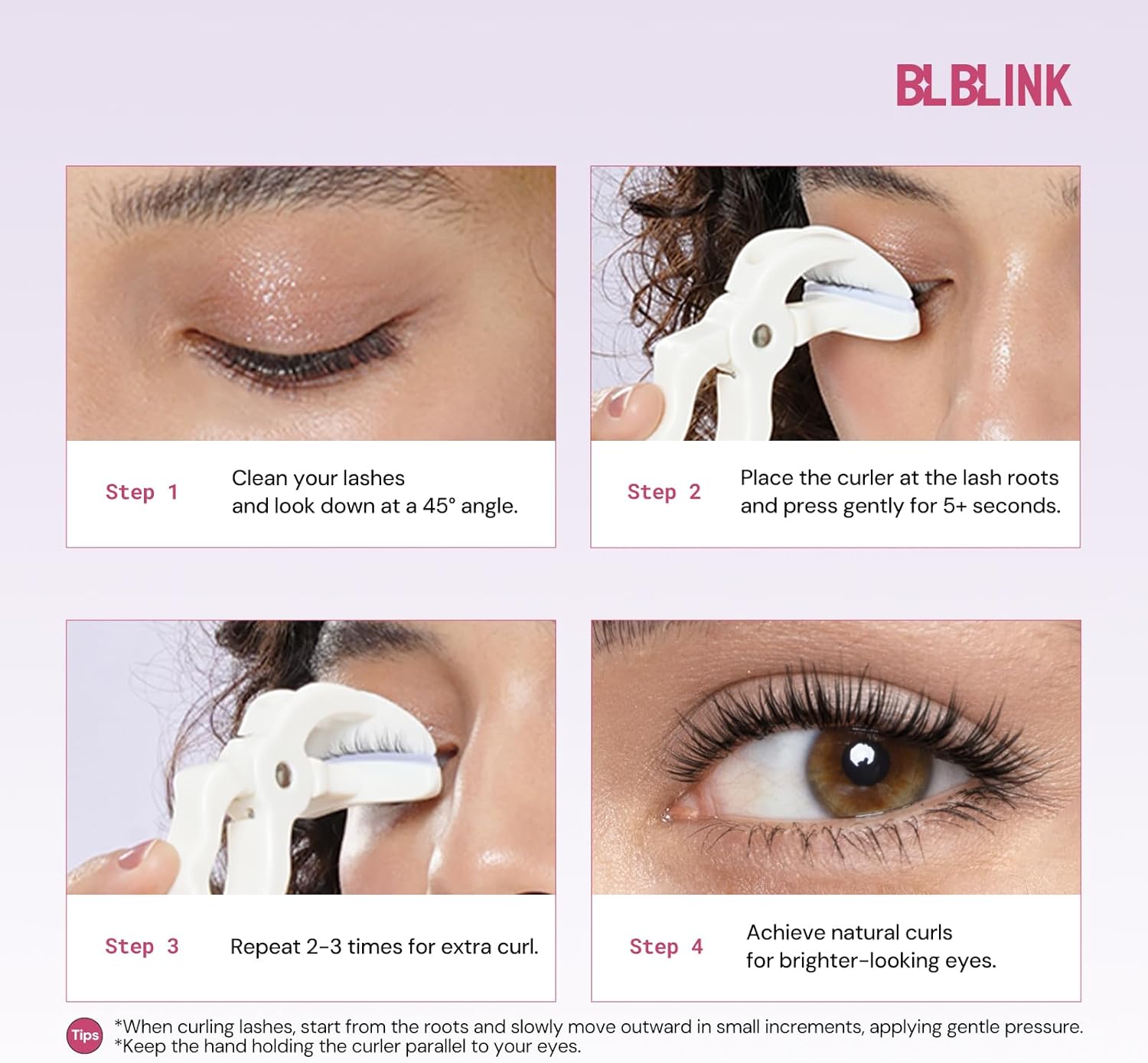 Innovative Straight-Handle Wide-Angle Comb Eyelash Curler with Silicone Refill Pads,No Pinching or Pulling Makeup Tool for Women, White - Image 8